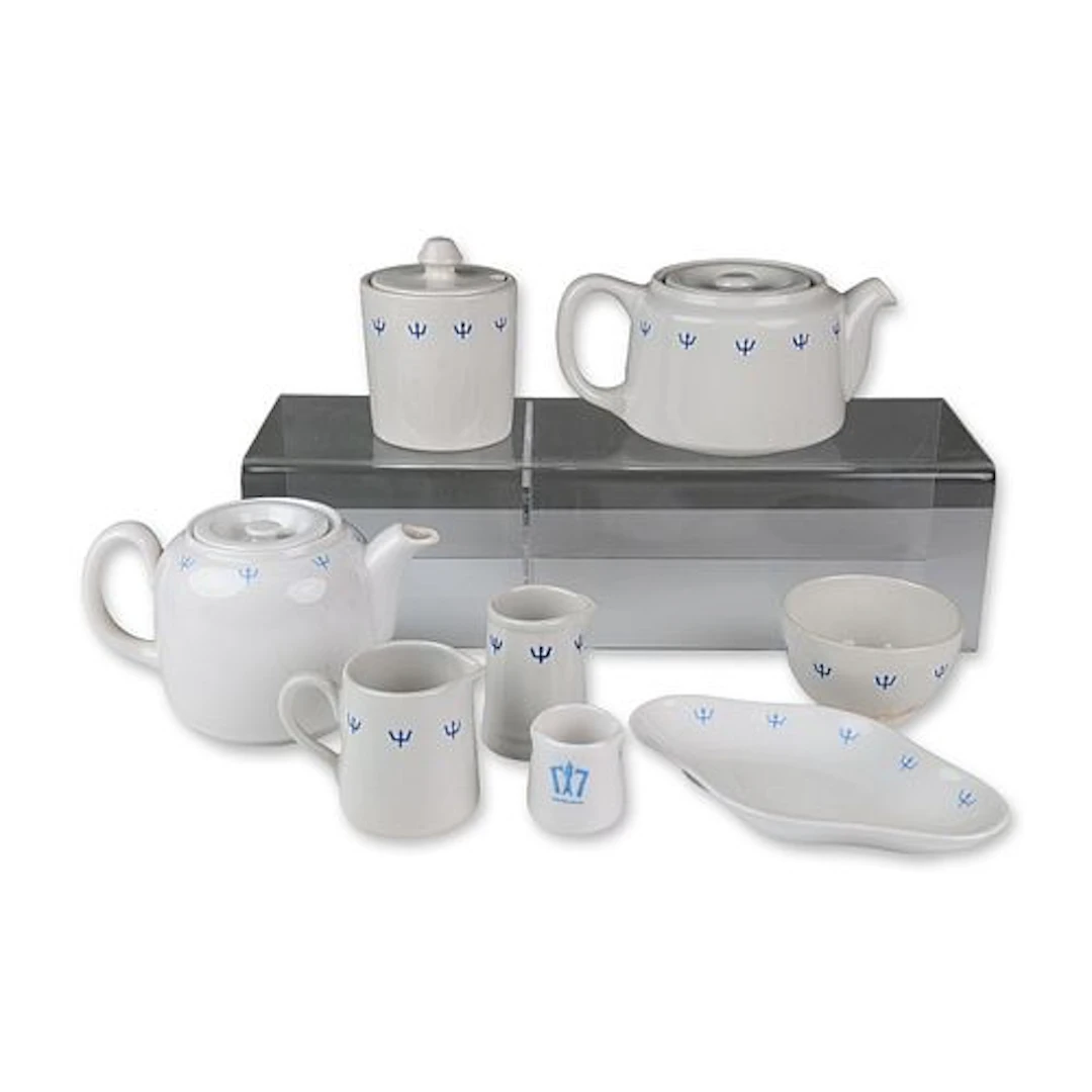11pc Tuscan China and Royal Staffordshire Trident Pattern Ceramic Service Set
