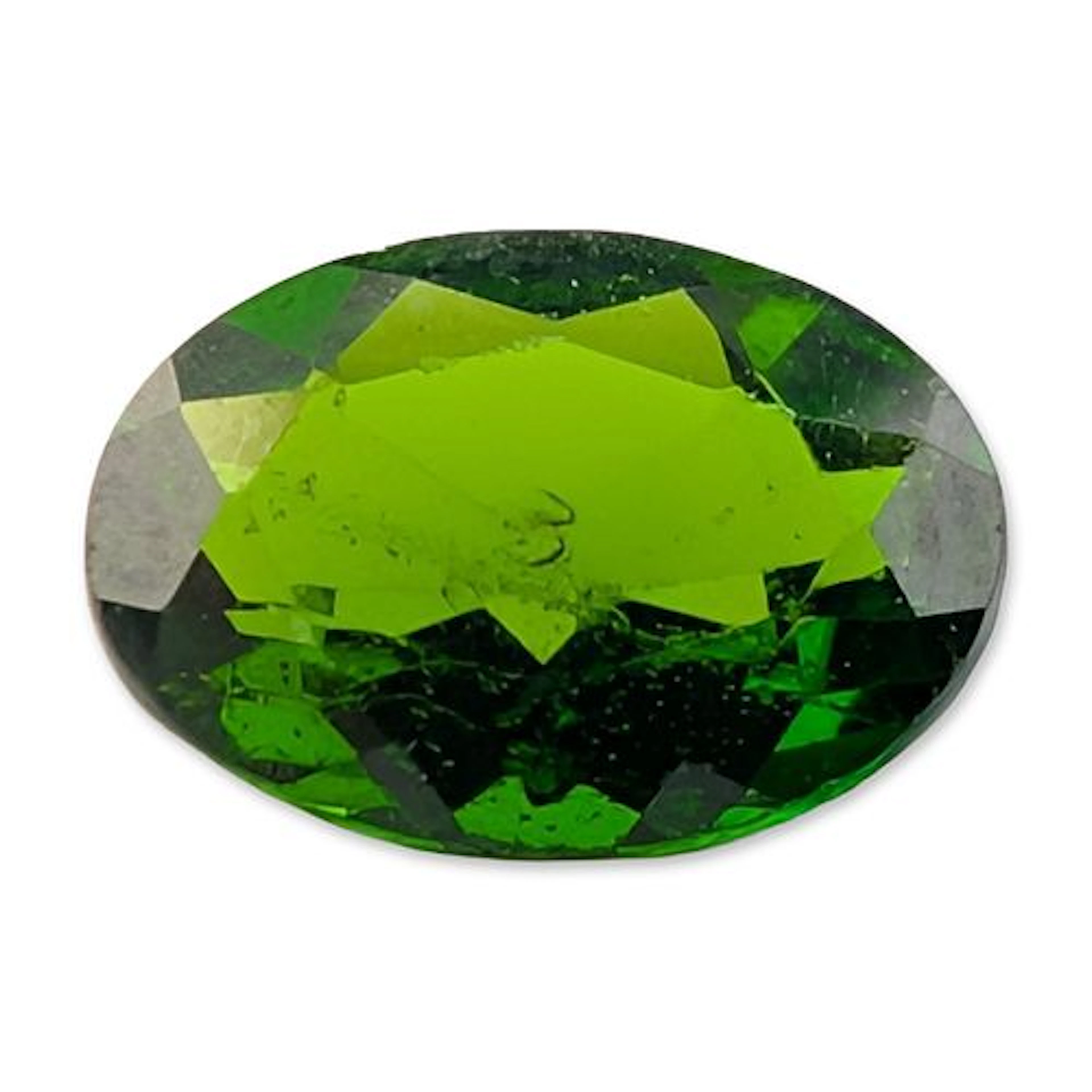 Oval Faceted Loose Green Tsavorite Garnet Gemstone