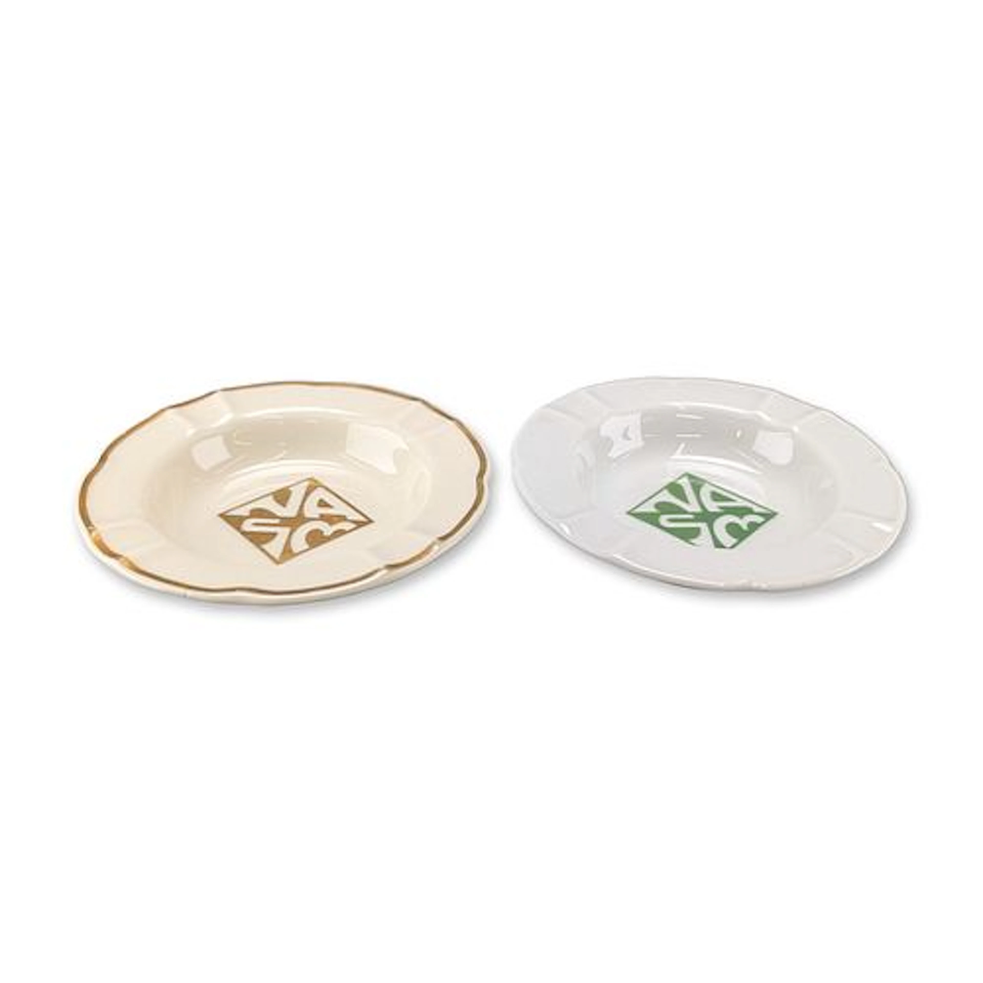 2pc Holland America Line NASM Porcelain Ashtrays