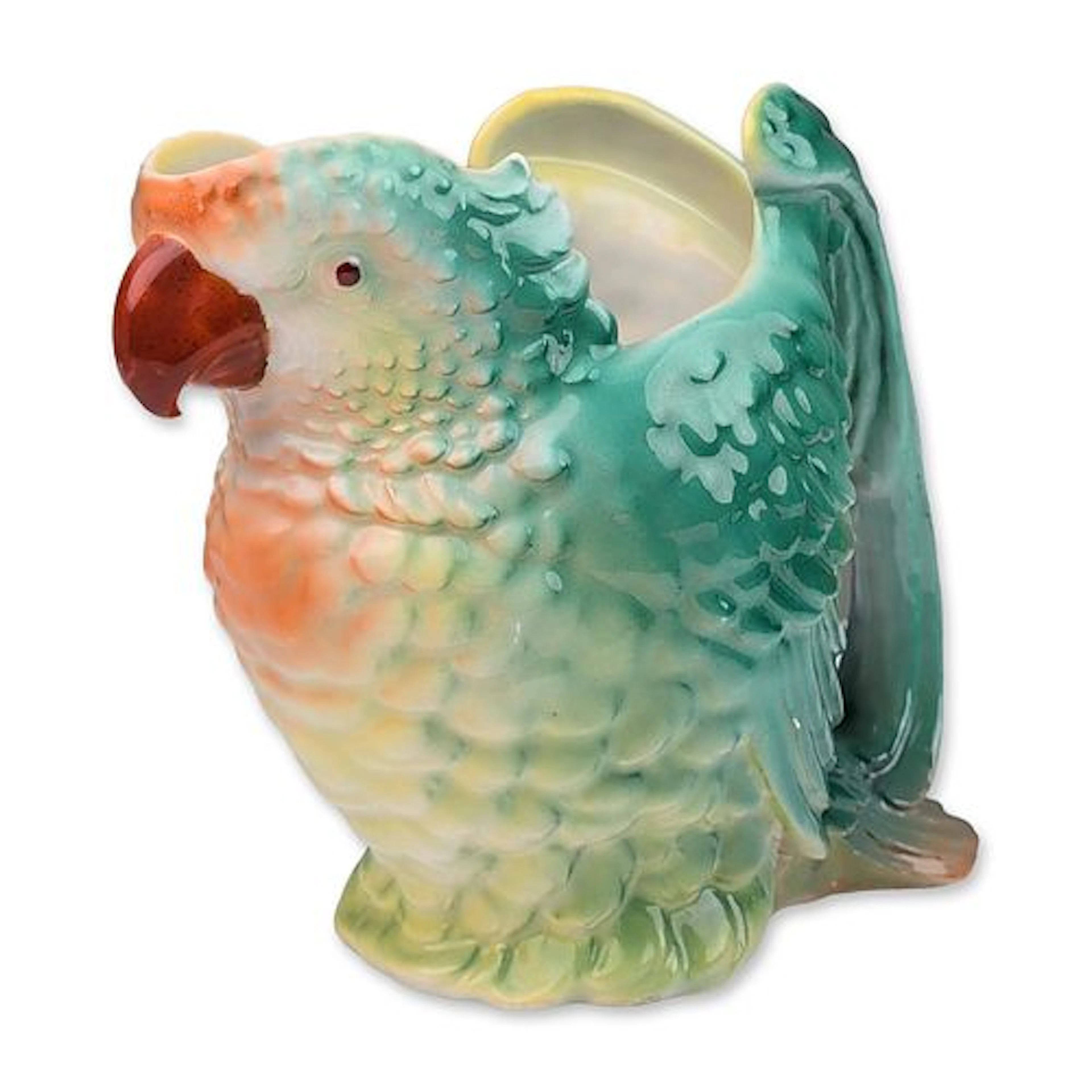 Royal Bayreuth Bavaria Ceramic Parrot Figurine Pitcher