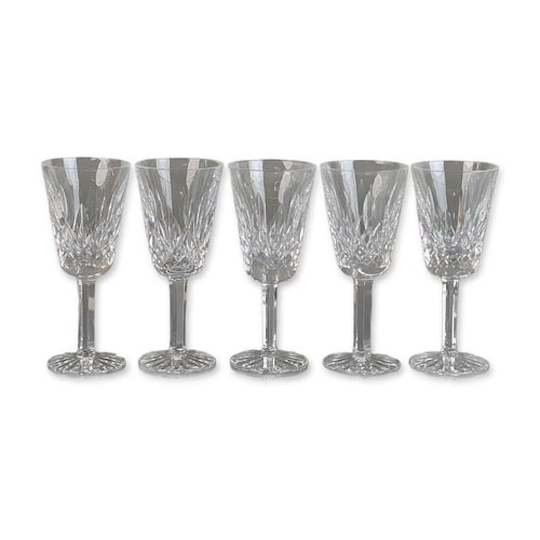 5pc Waterford Crystal Sherry Glass, Lismore Pattern