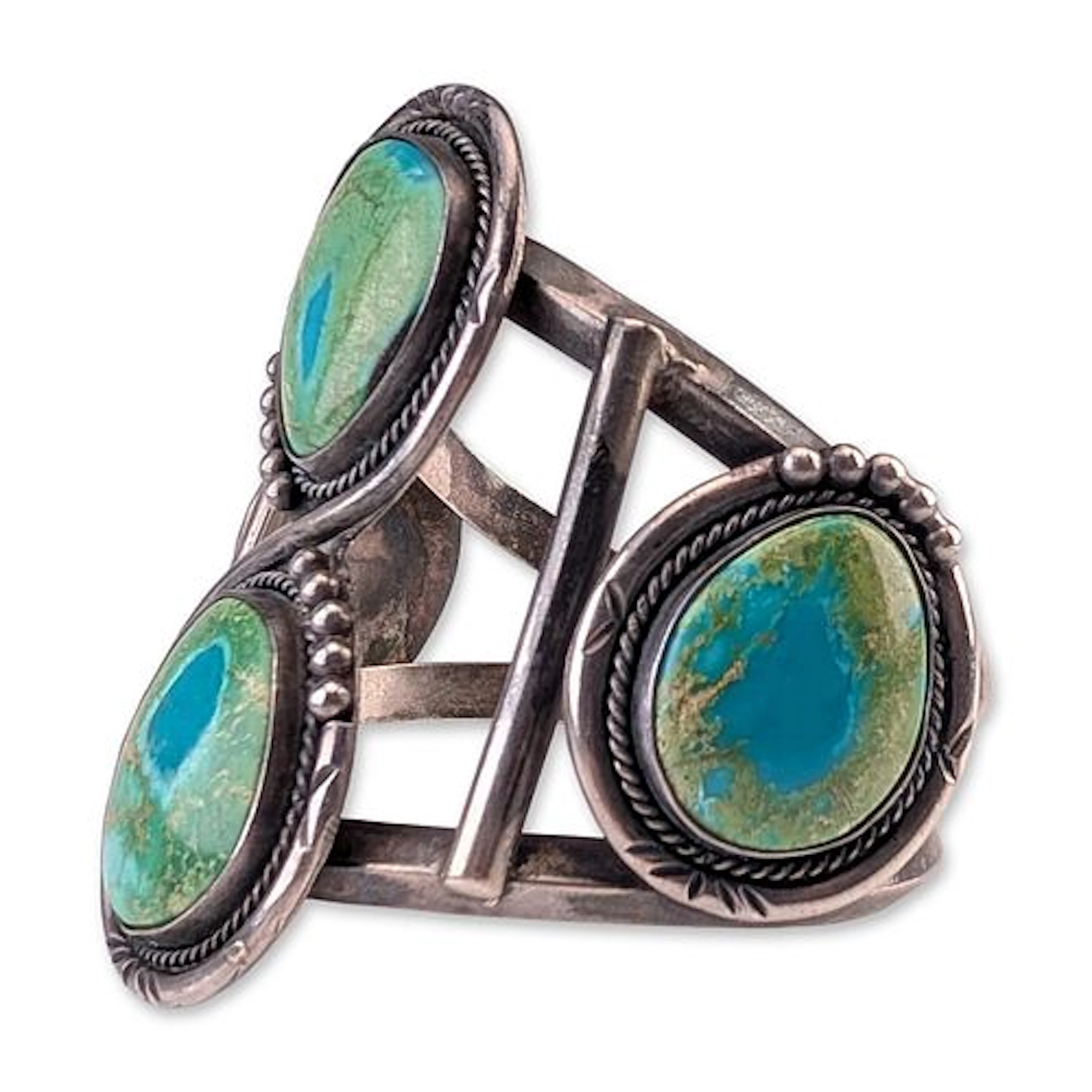 Southwestern Style Turquoise Sterling Silver Cuff Bracelet