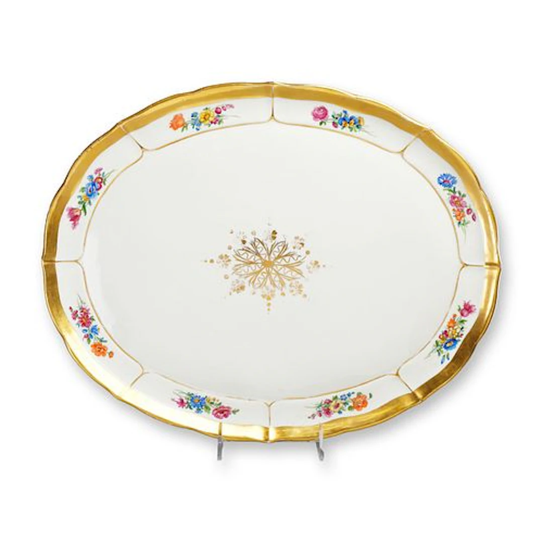 19th Century Meissen Porcelain Oval Platter