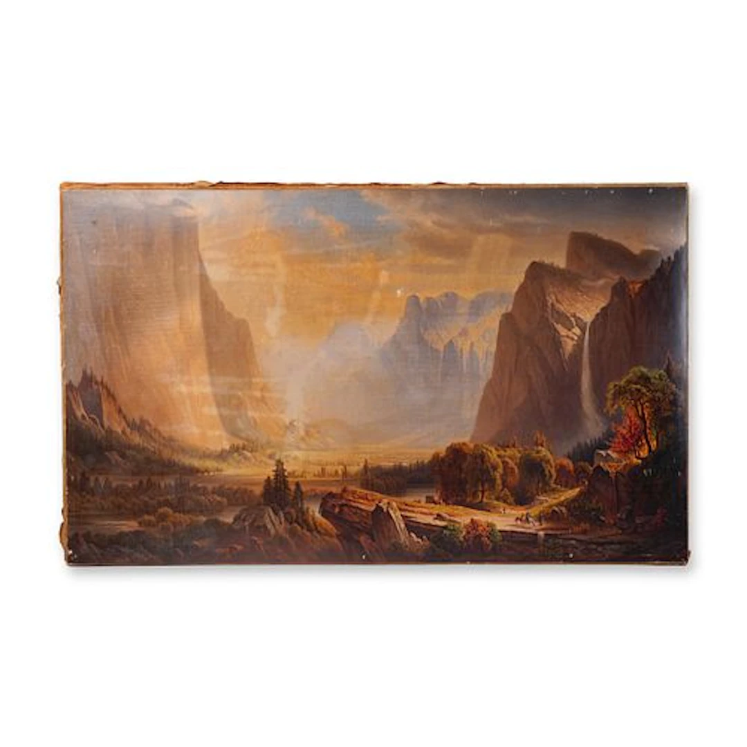 After Thomas Hill (American 1829-1908) Chromolithograph on Canvas