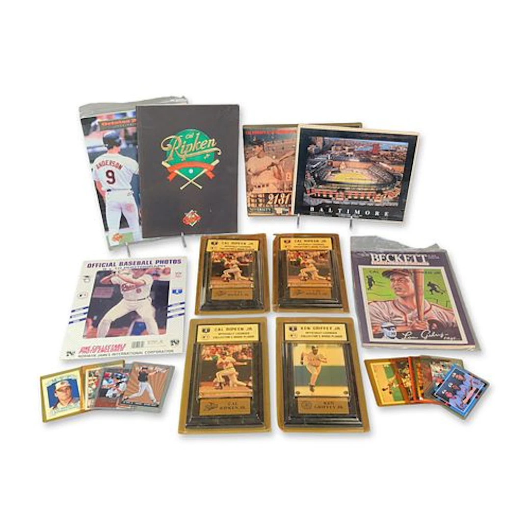 19pc Cal Ripken Jr. and Ken Griffey Jr. Baseball Memorabilia Collection
