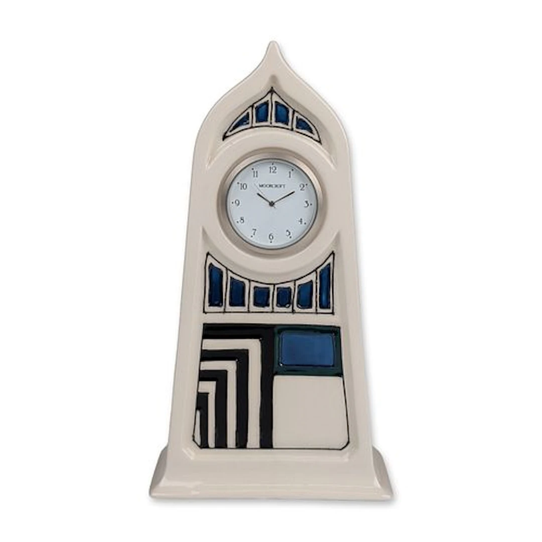 Moorcroft Pottery Modernity Mackintosh 78 Derngate Desk Mantel Clock