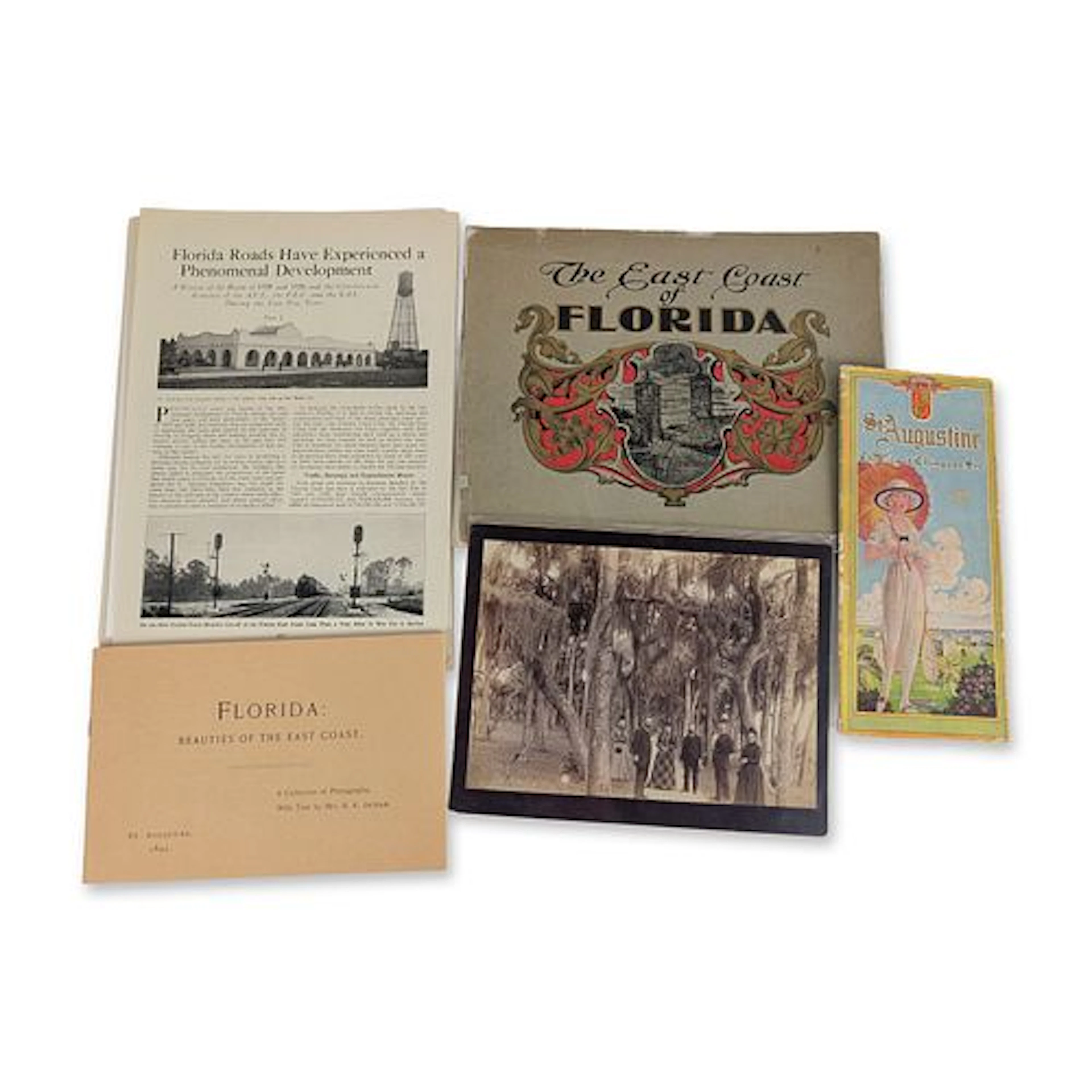 Collection of Five Pieces of Antique Florida Tourism Ephemera