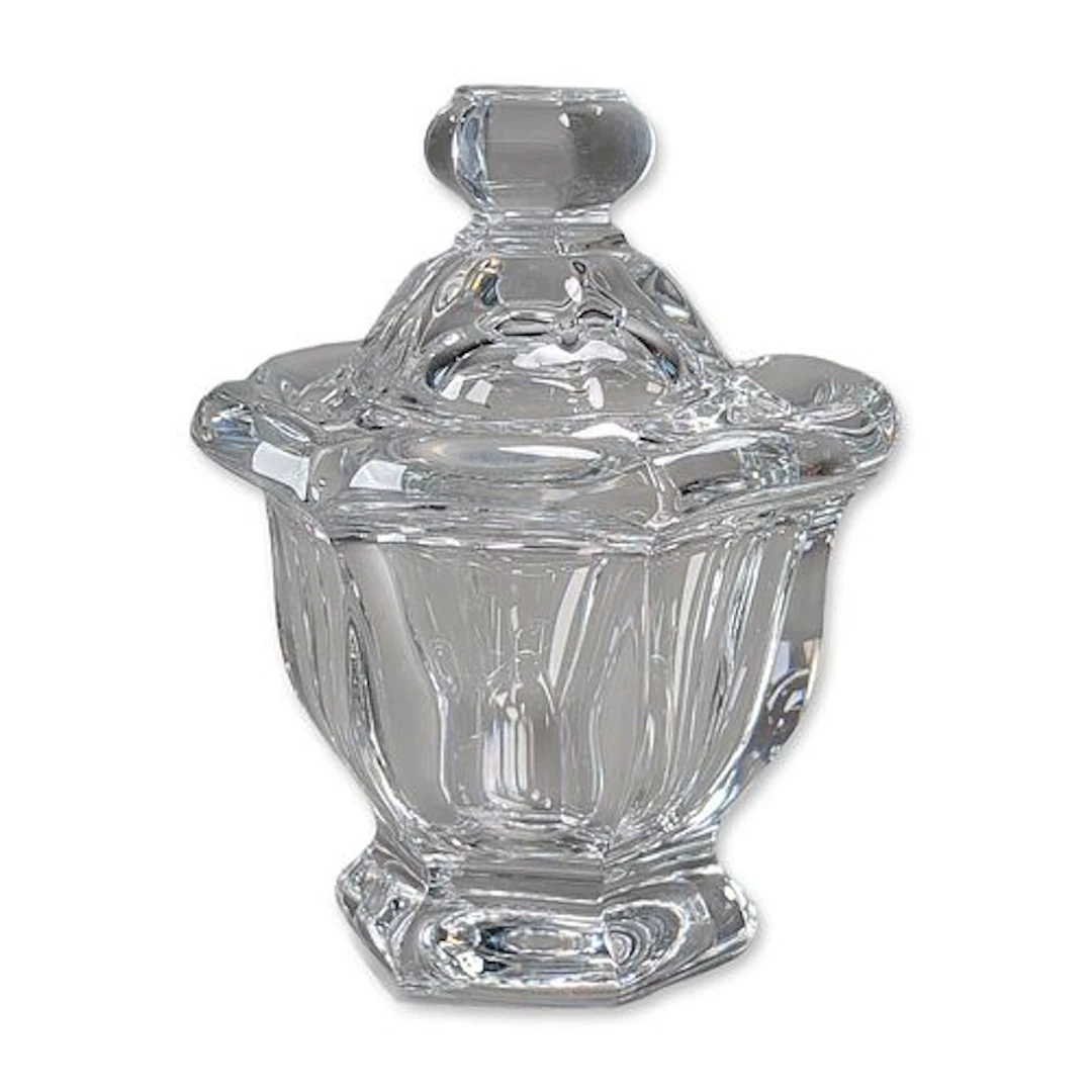 Baccarat Harcourt Missouri Crystal Lidded Mustard Jar
