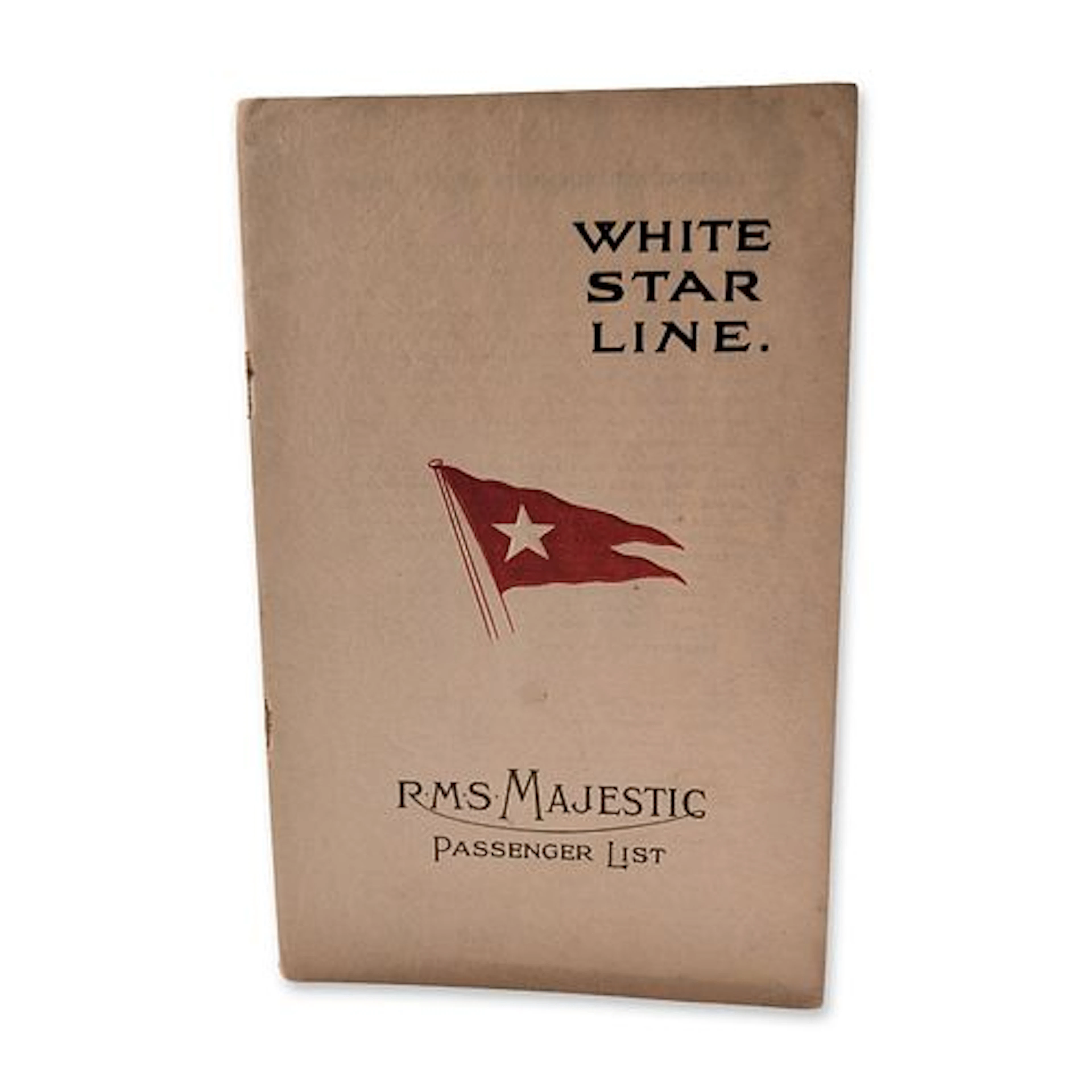 White Star Line RMS Majestic First Class Passenger List 1927