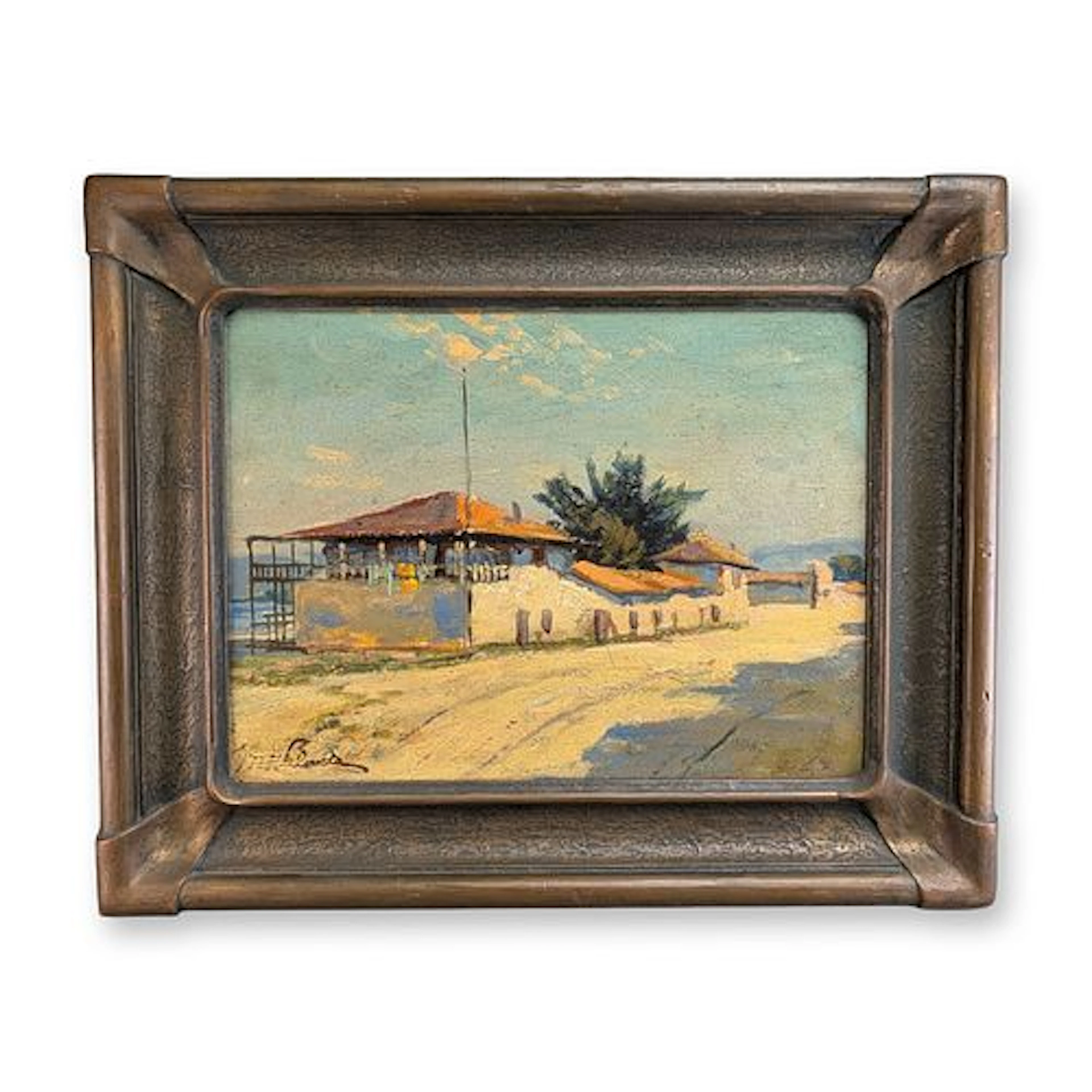 Manuel Valencia (American, 1856-1935), Oil on Board, Old Custom House
