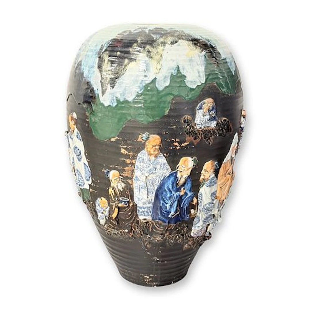 Large Sumida Gawa Vase, Signed