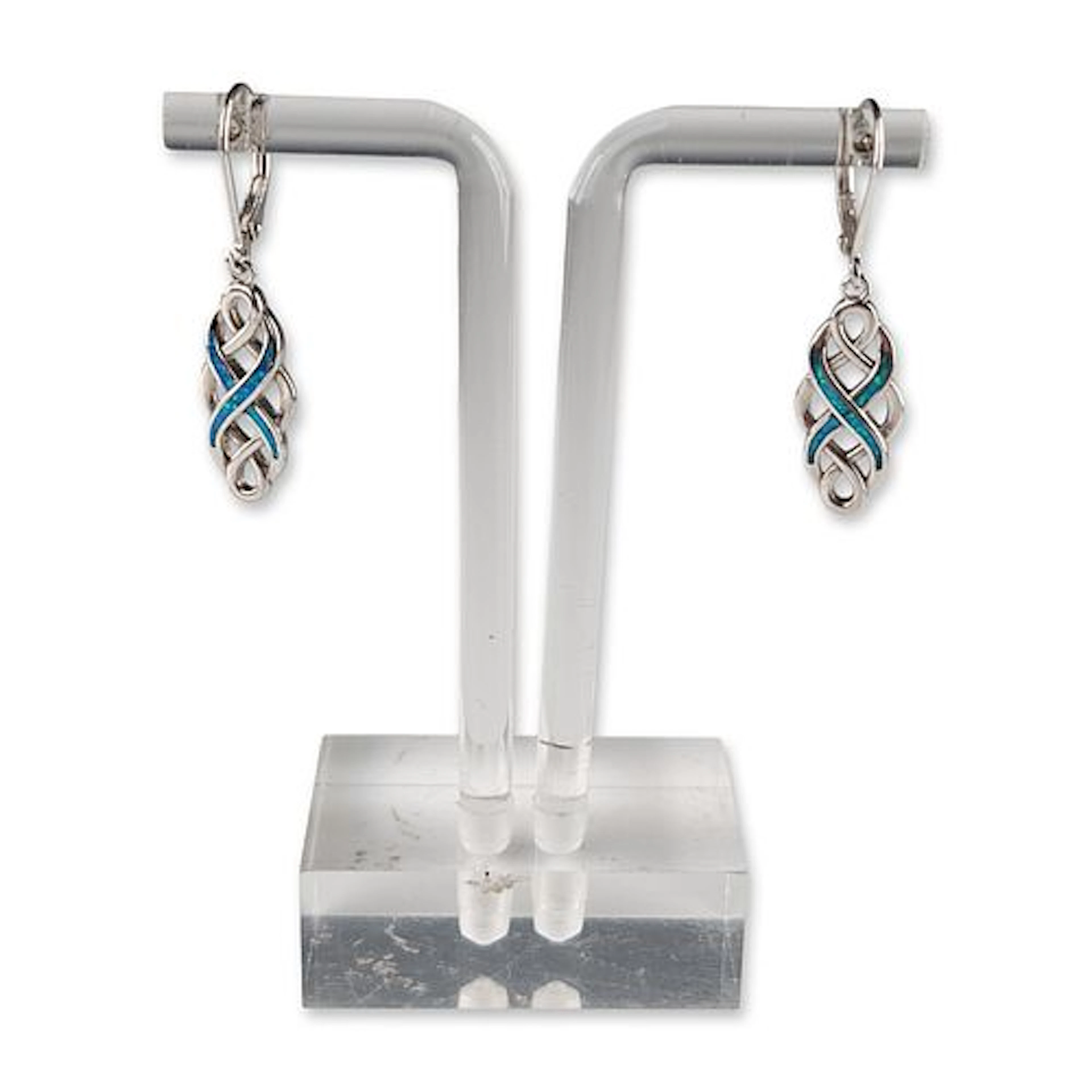 Pair of Sterling Silver Celtic Knot Dangle Earrings