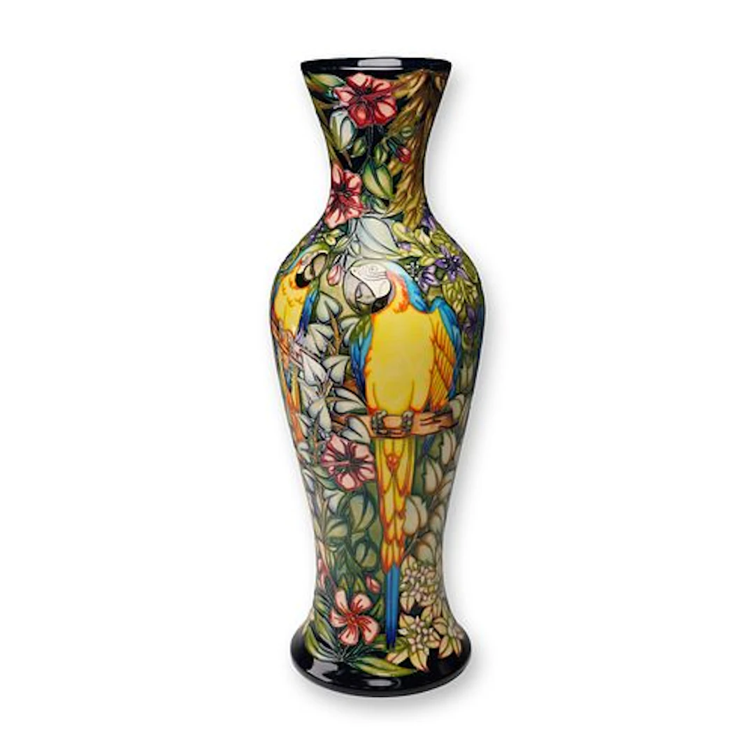 Moorcroft Pottery by Sian Leeper Vase, Ararauna