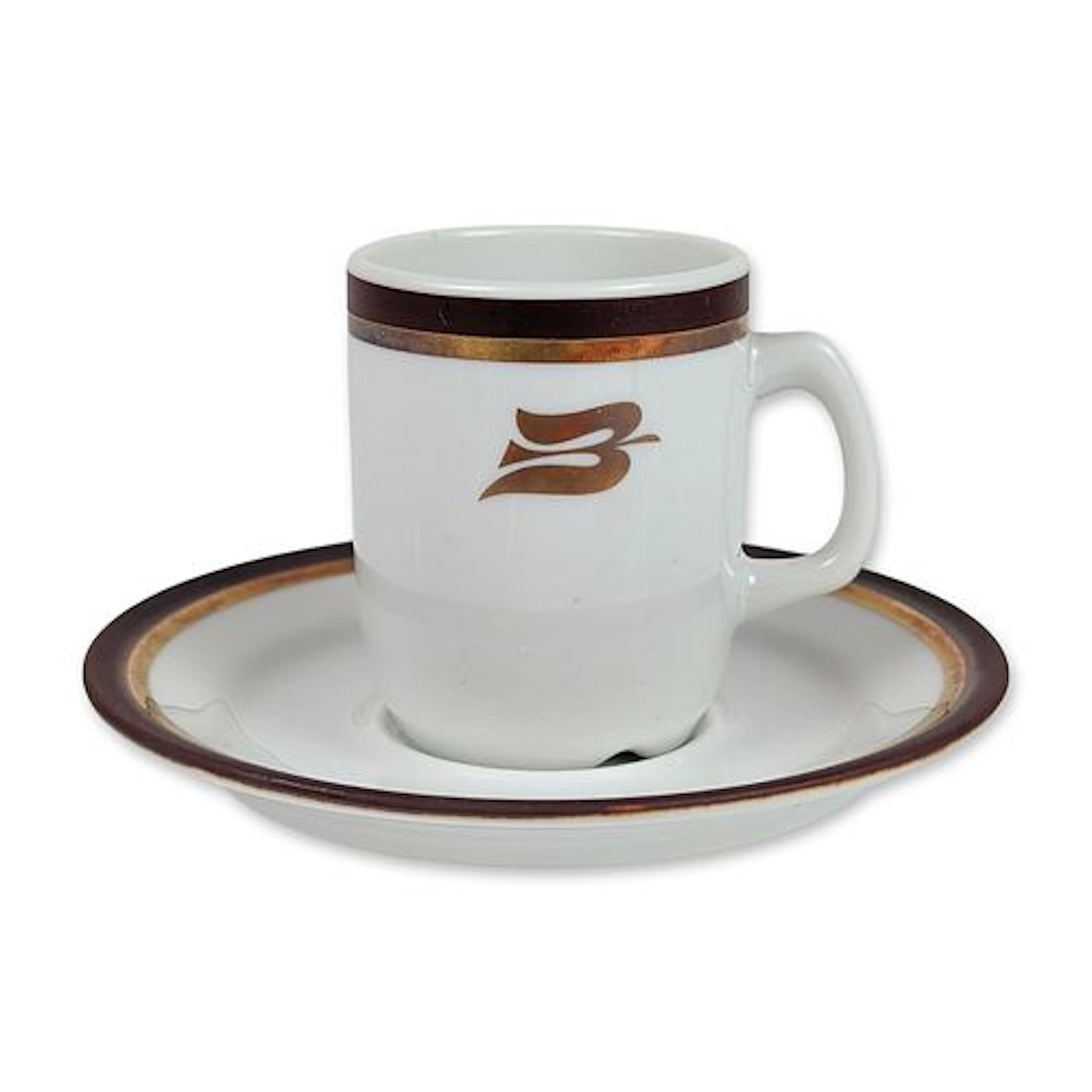 2pc Porsgrund Norway Porcelain Demitasse Set