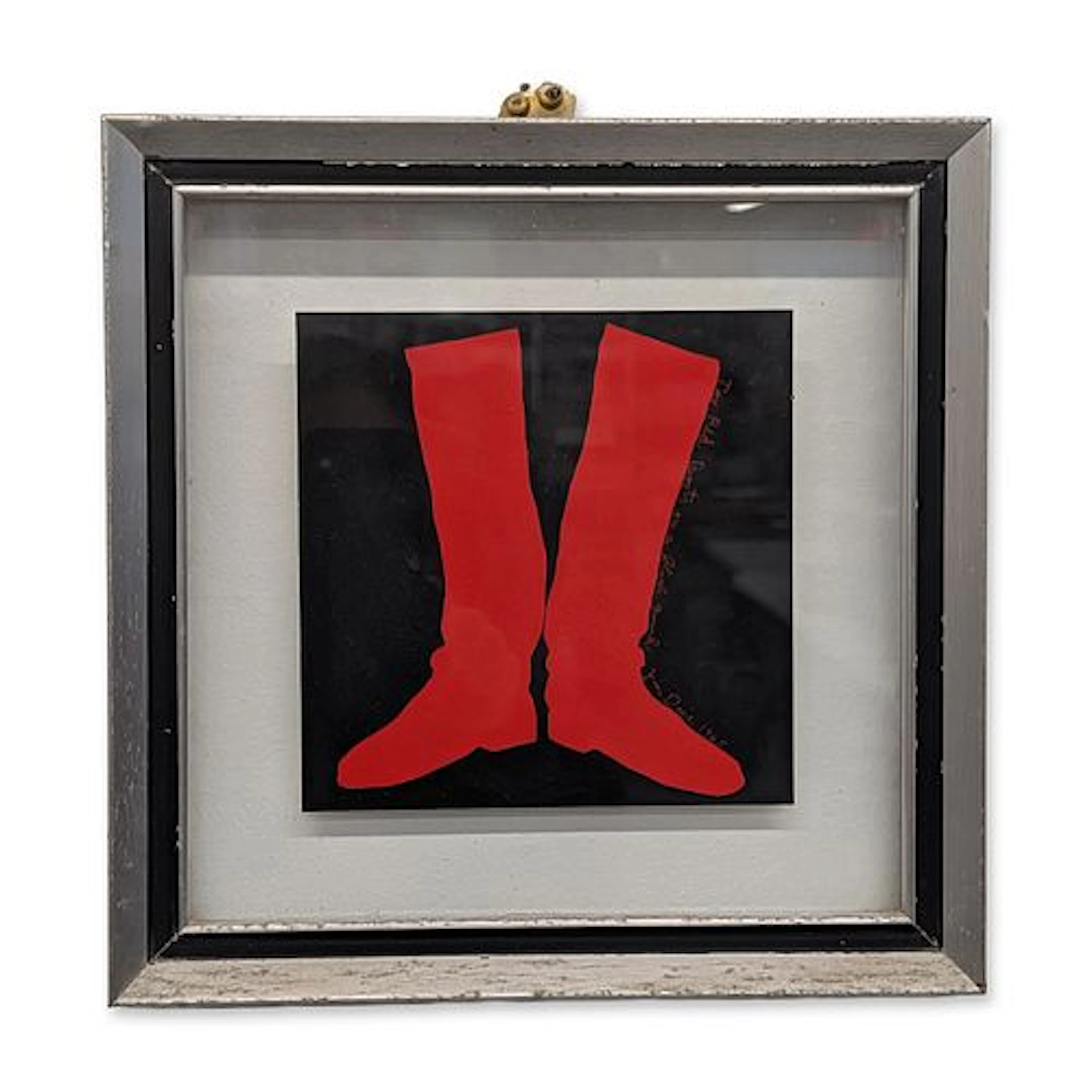 Jim Dine (American, b. 1935) Serigraph on Paper, Two Red Boots on