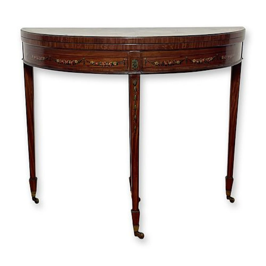 English 19th Century Satinwood Games Table