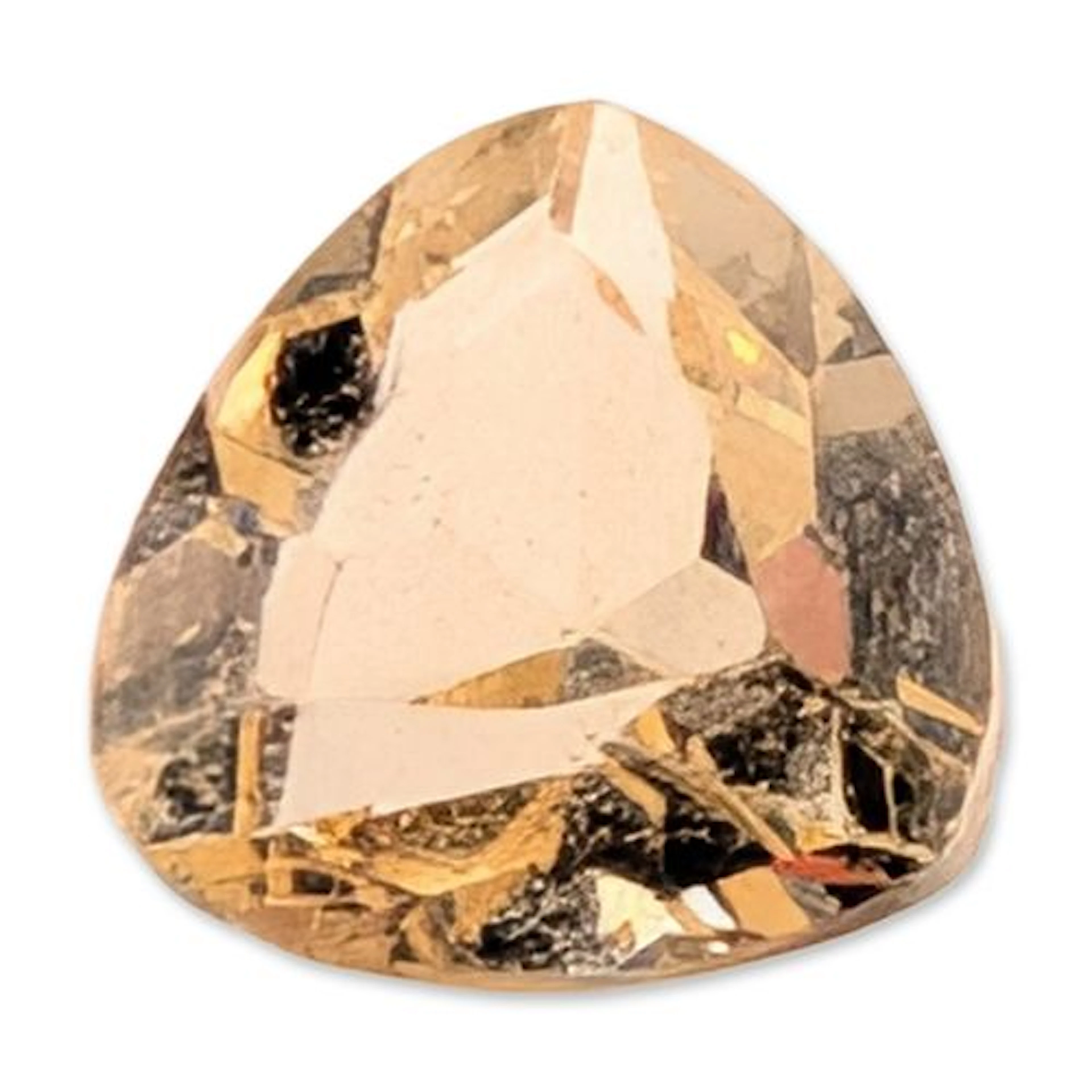 Trillion Cut Light Yellow Faceted Citrine Gemstone