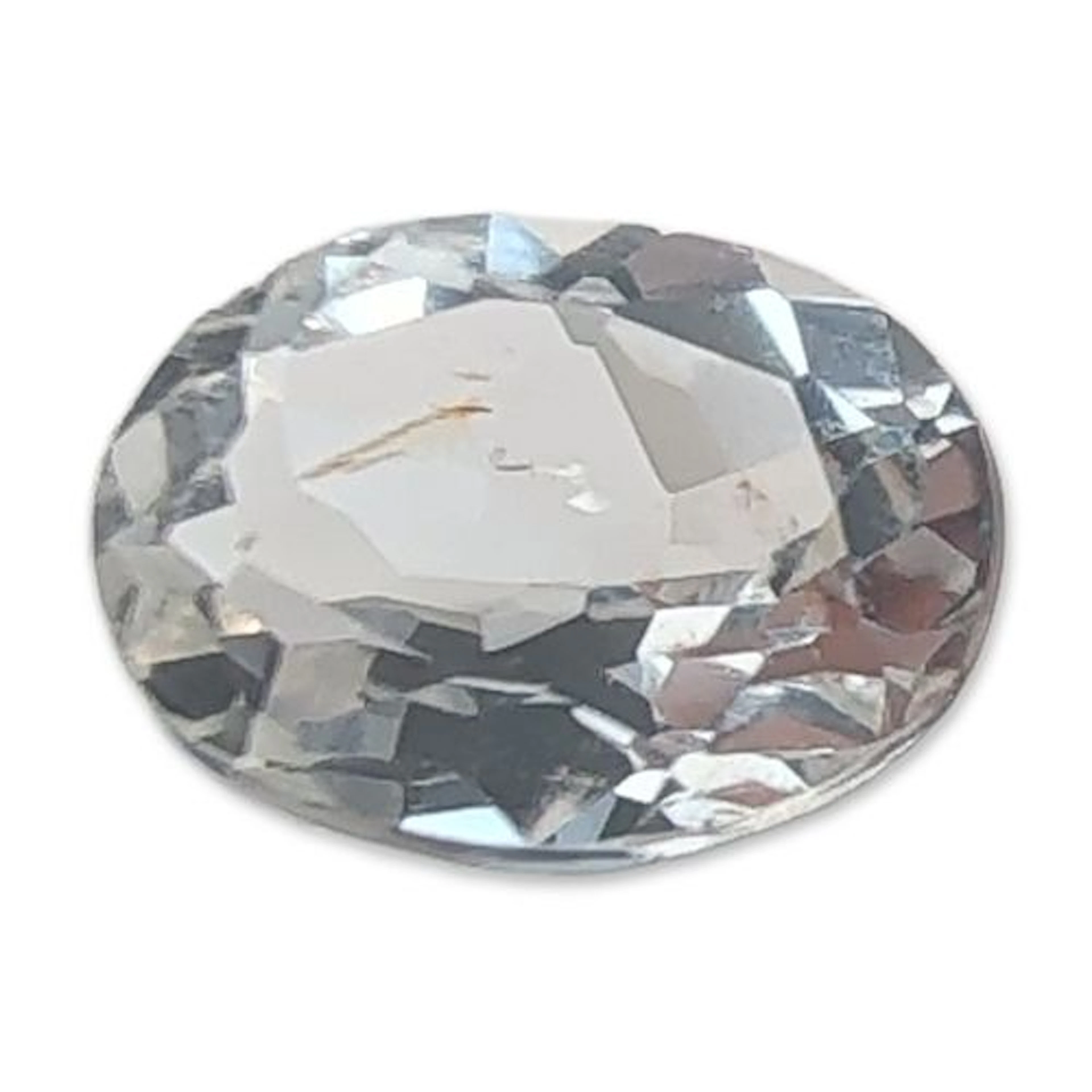Oval Faceted White Topaz Gemstone