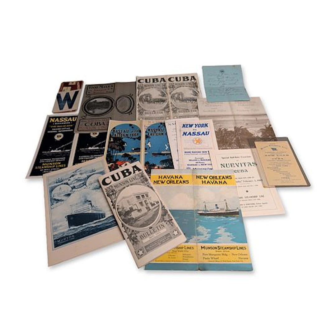 14pc Collection of Munson Steamship Line Maritime Ephemera