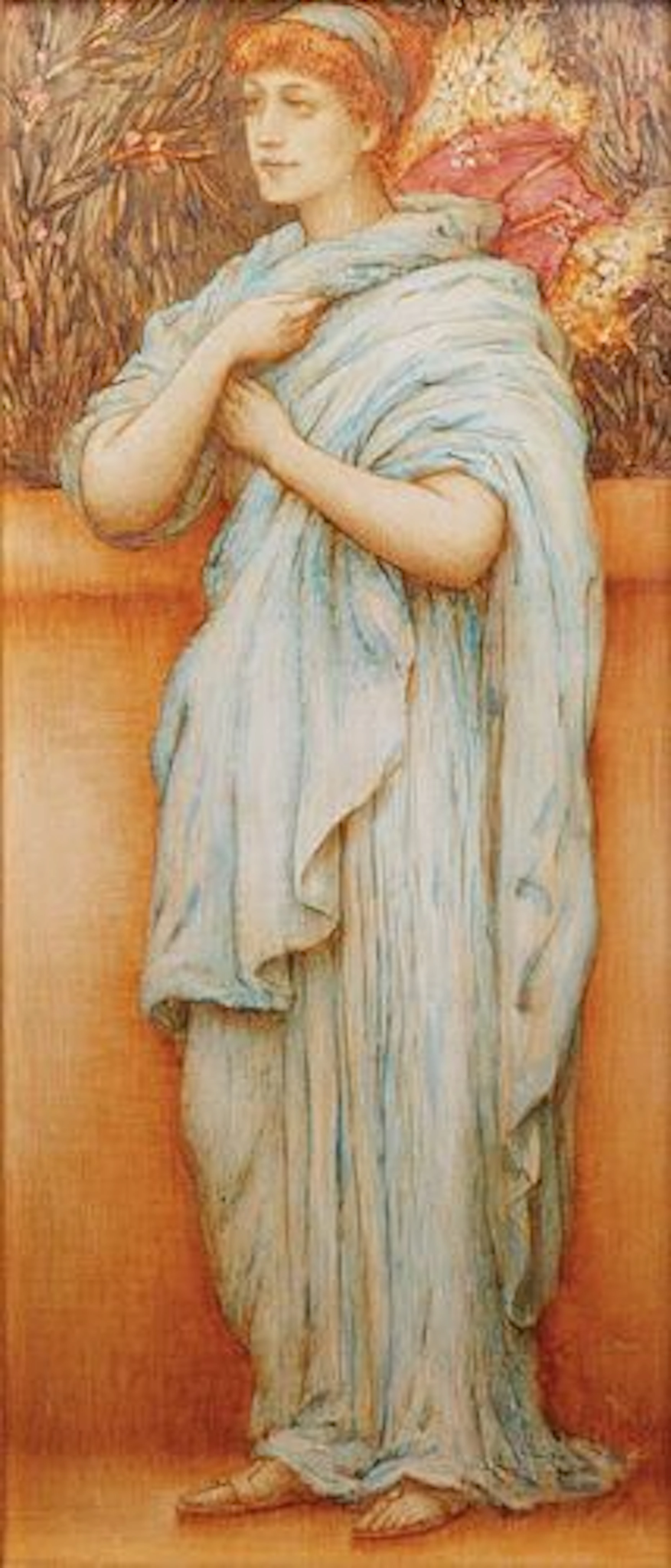Minton Neo-Classicist Classical Female Figural Framed Wall Tile