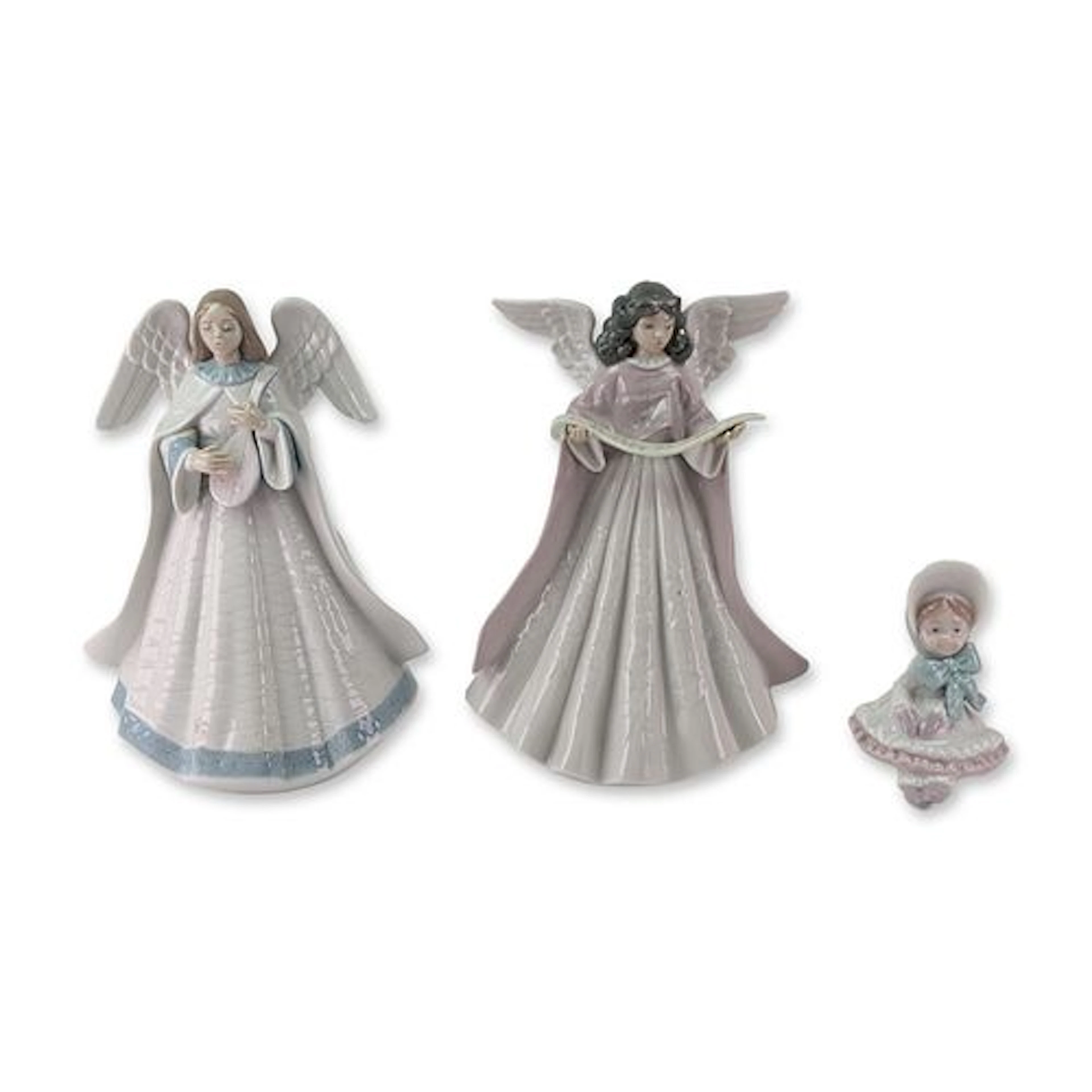 3pc Lladro Porcelain Holiday Figurines and Ornament, 5962, 5963 & 6263