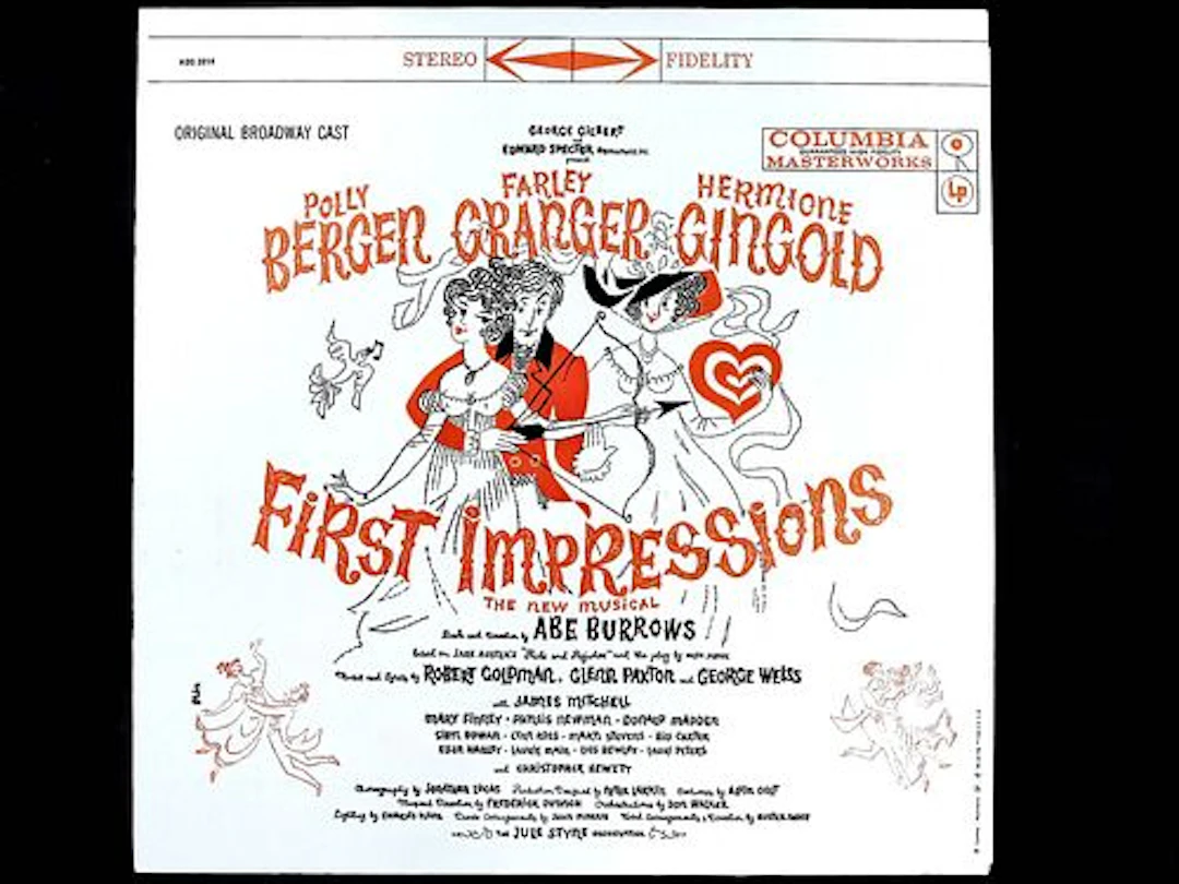 First Impressions Original Broadway Cast Recording Vinyl LP Reissue