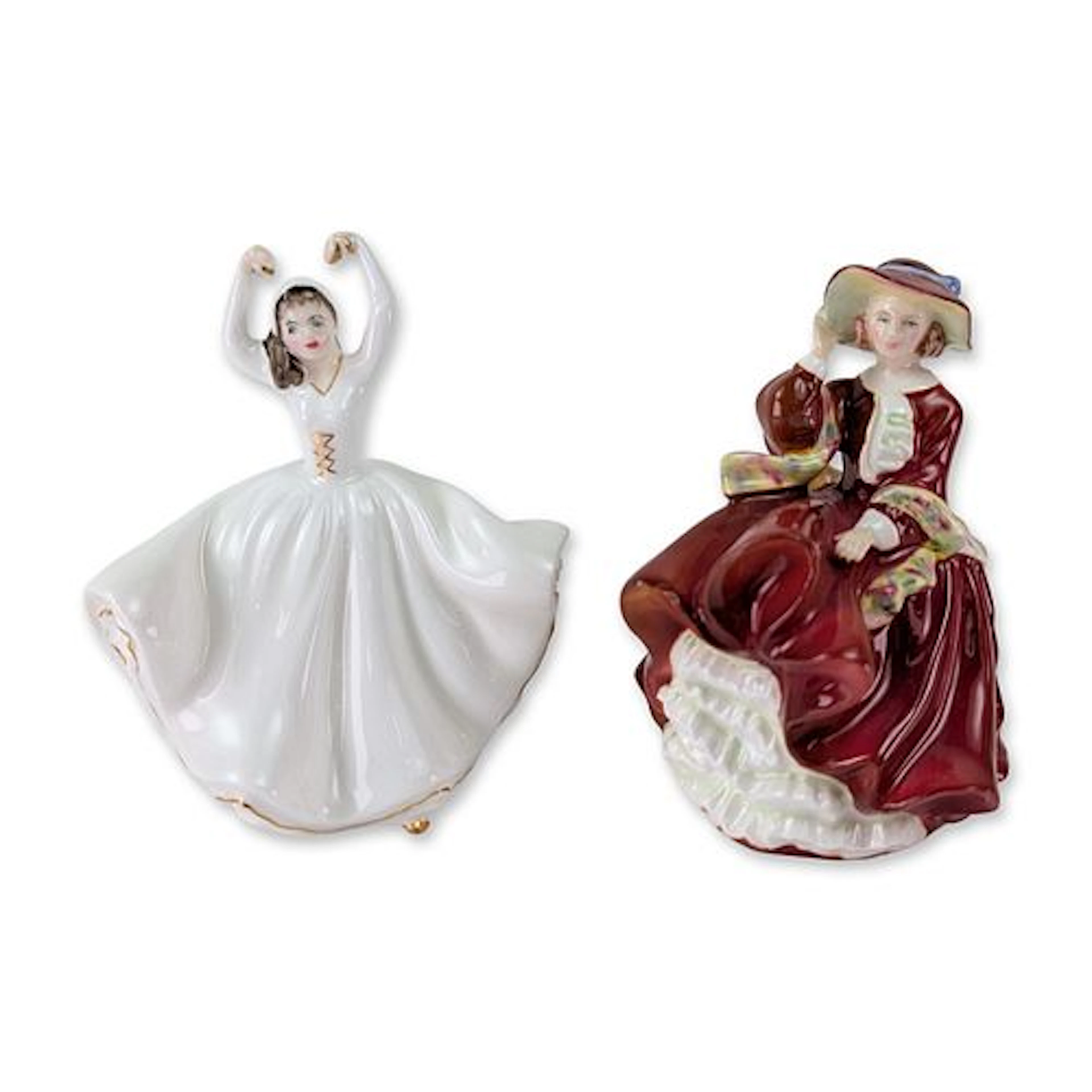 Pair of Royal Doulton Peggy Davies Porcelain Figurines