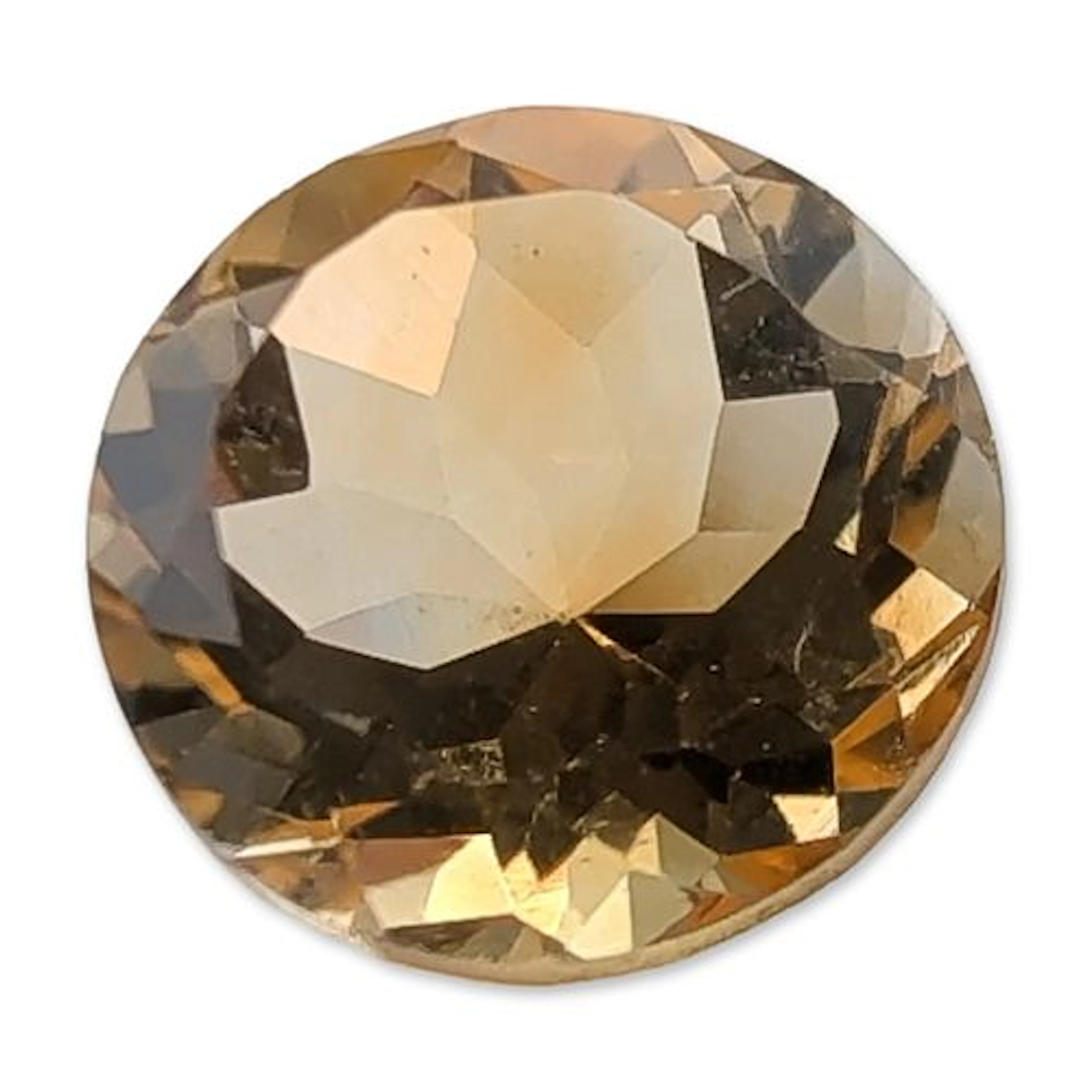 Round Faceted Citrine Loose Gemstone