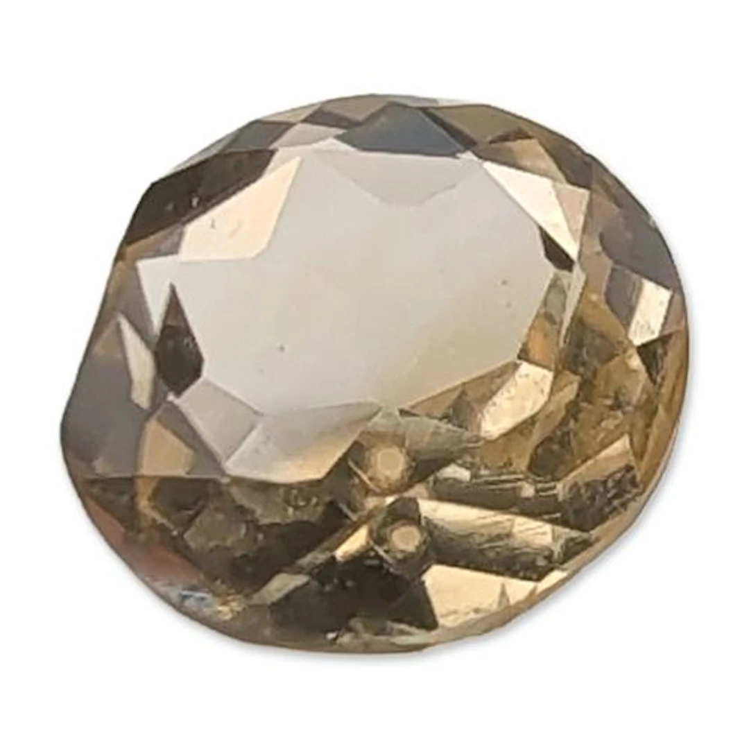 Champagne Tone Round Brilliant Cut Citrine Gemstone