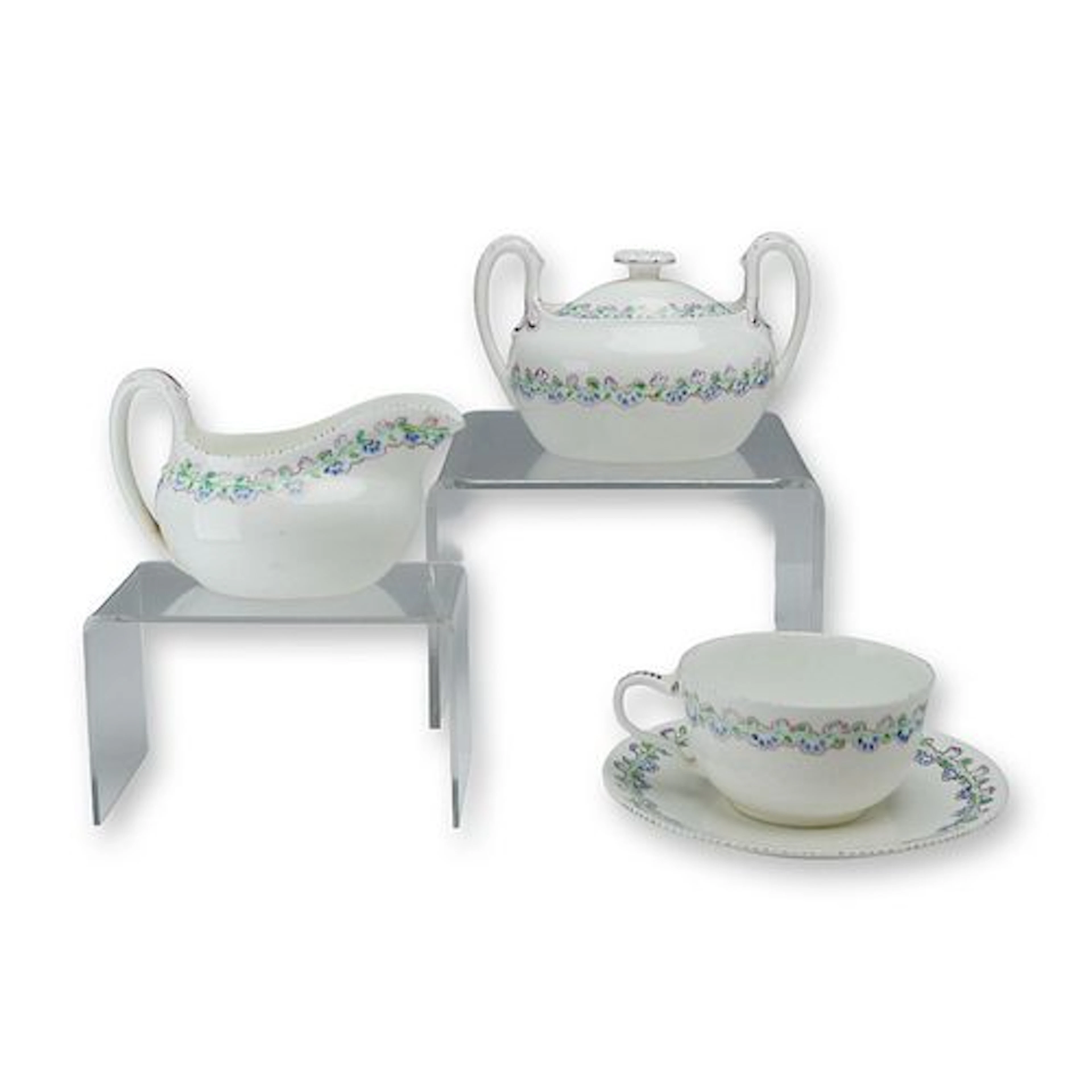 4pc Wedgwood Alfred Powell Porcelain Tea Service