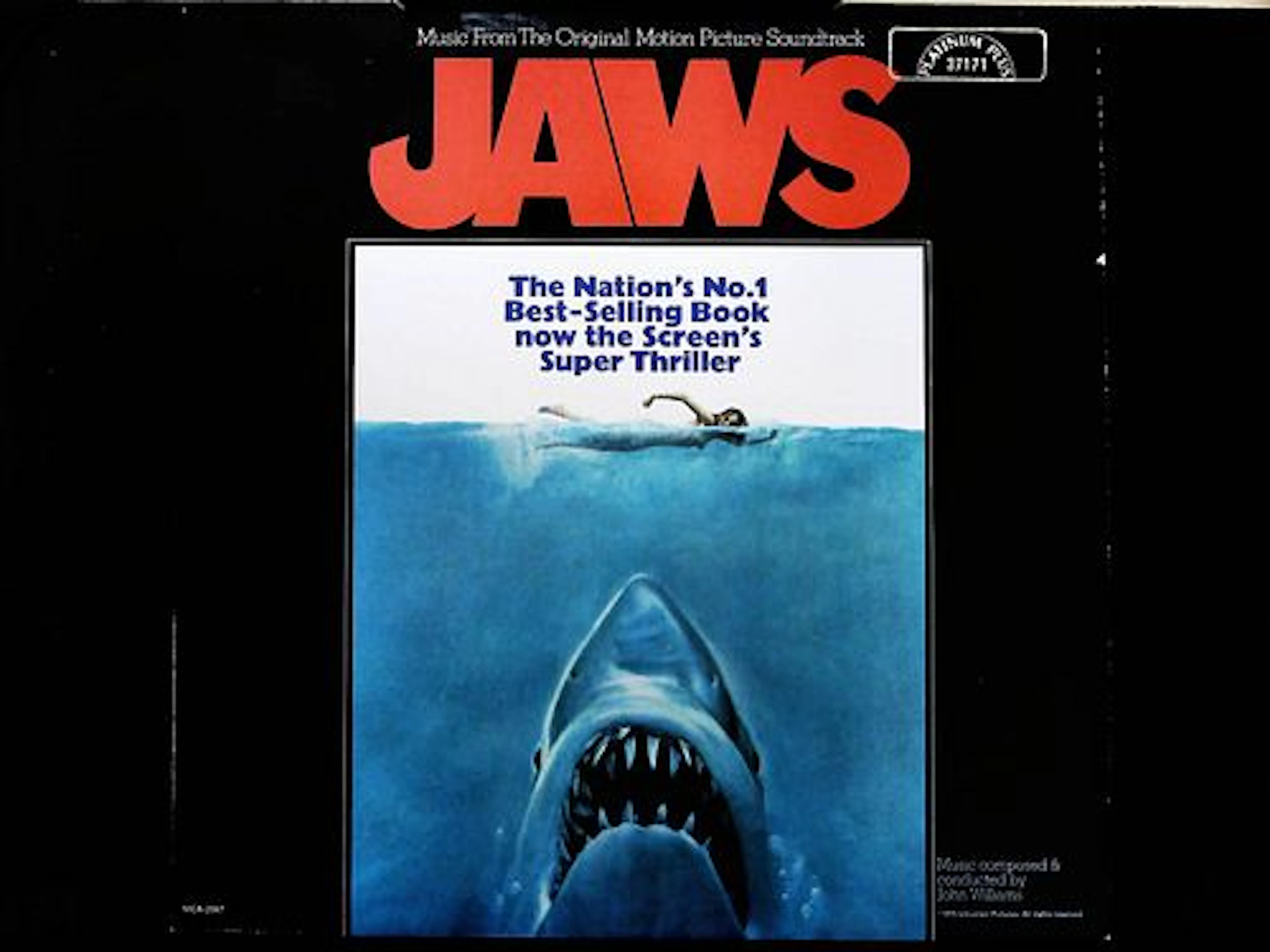 John Williams - Jaws Soundtrack LP, MCA Records 1975
