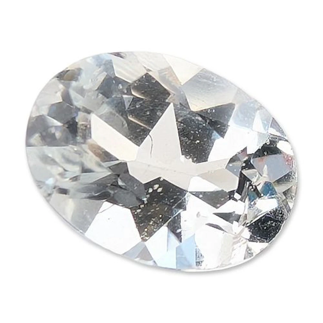 Oval Brilliant Cut White Topaz Gemstone