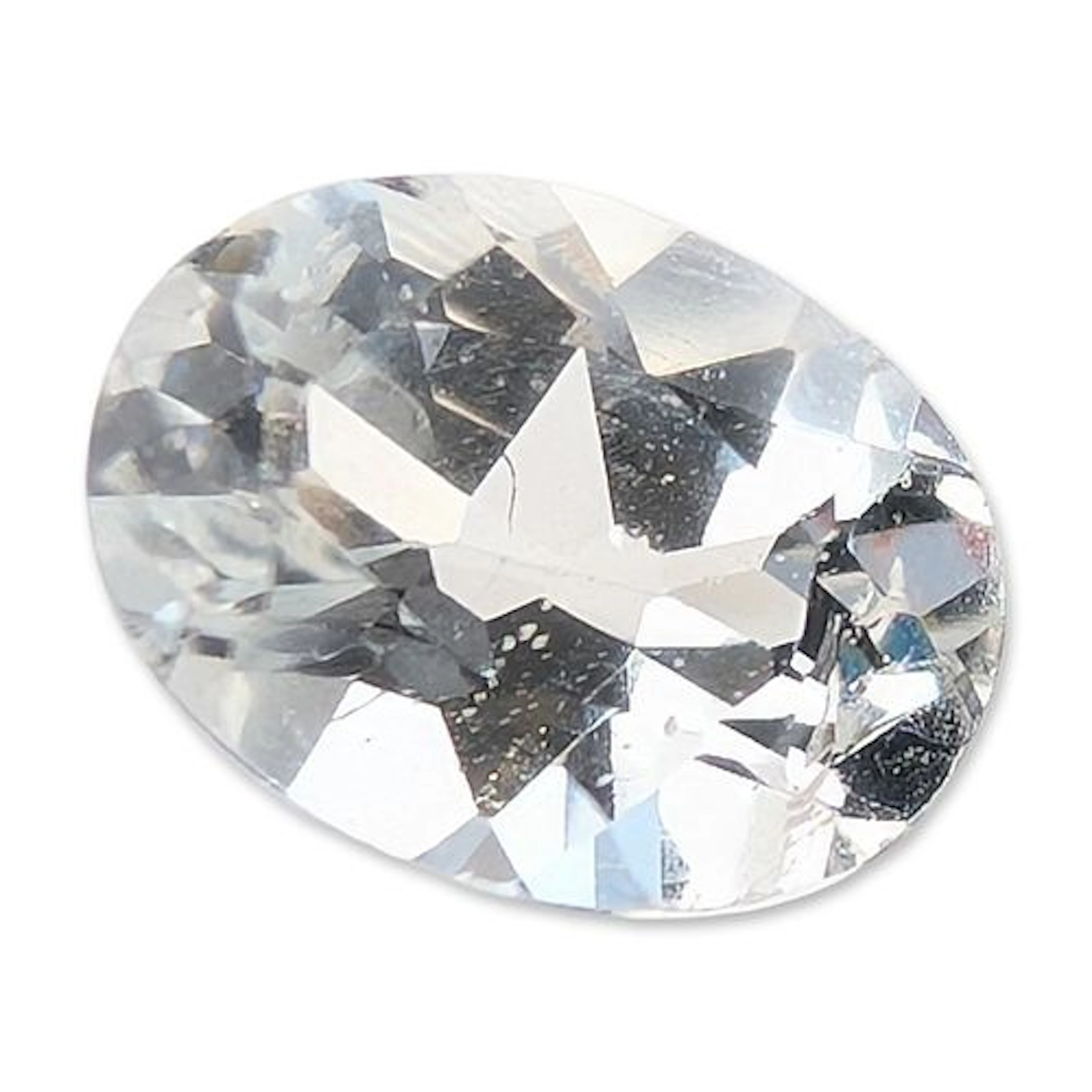 Oval Brilliant Cut White Topaz Gemstone