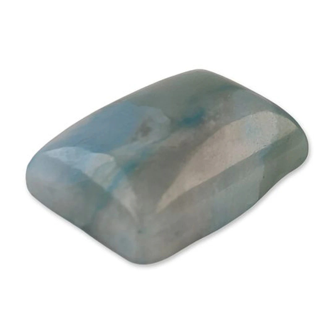 Rectangular Cabochon Cut Aquamarine Gemstone