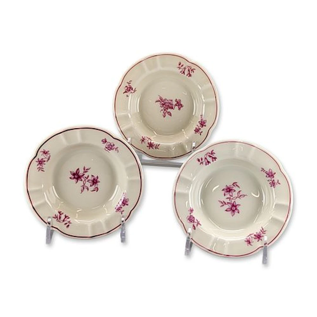 3pc Heinrich and Co Holland America Line Porcelain Ashtrays