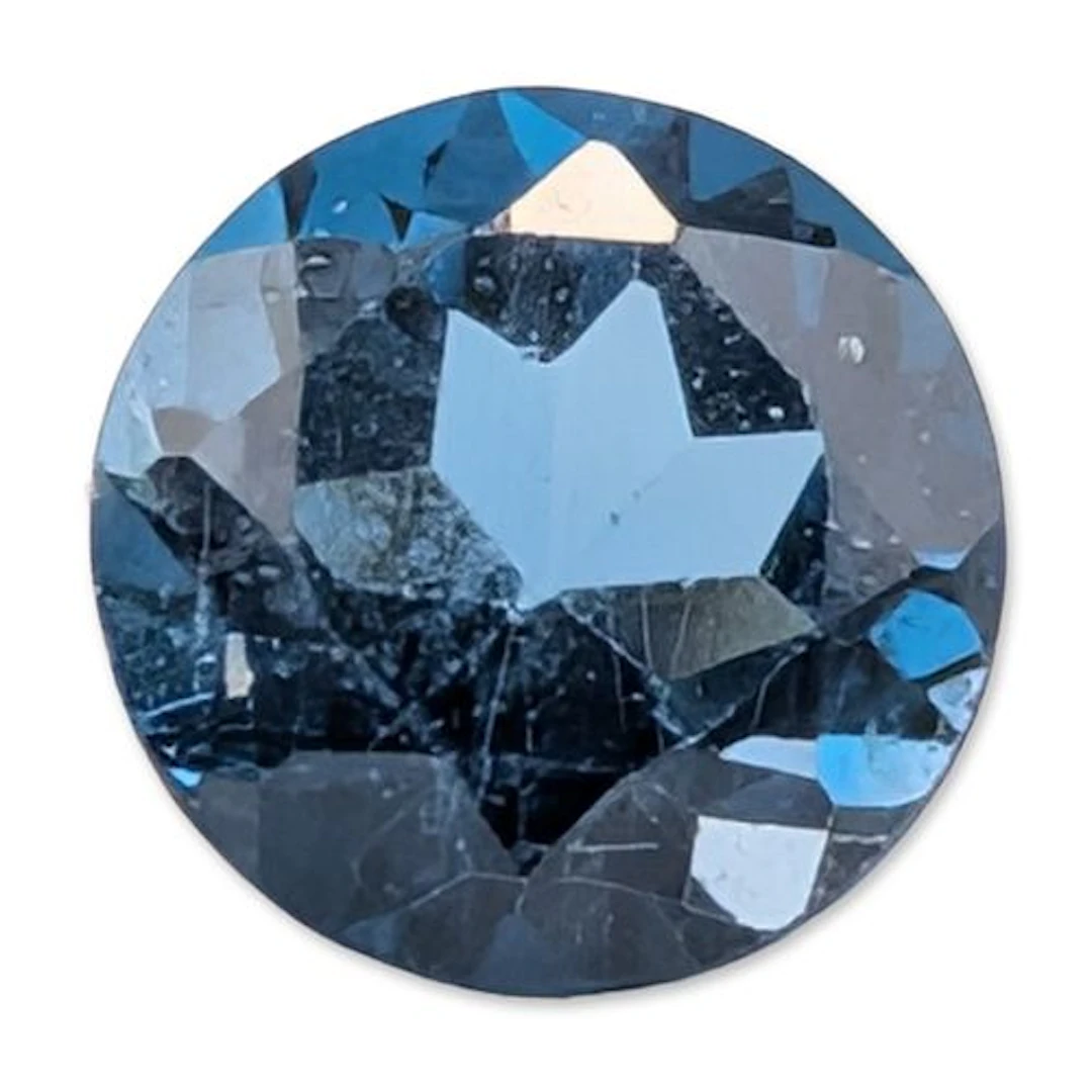 Round Brilliant Cut Blue Topaz Gemstone