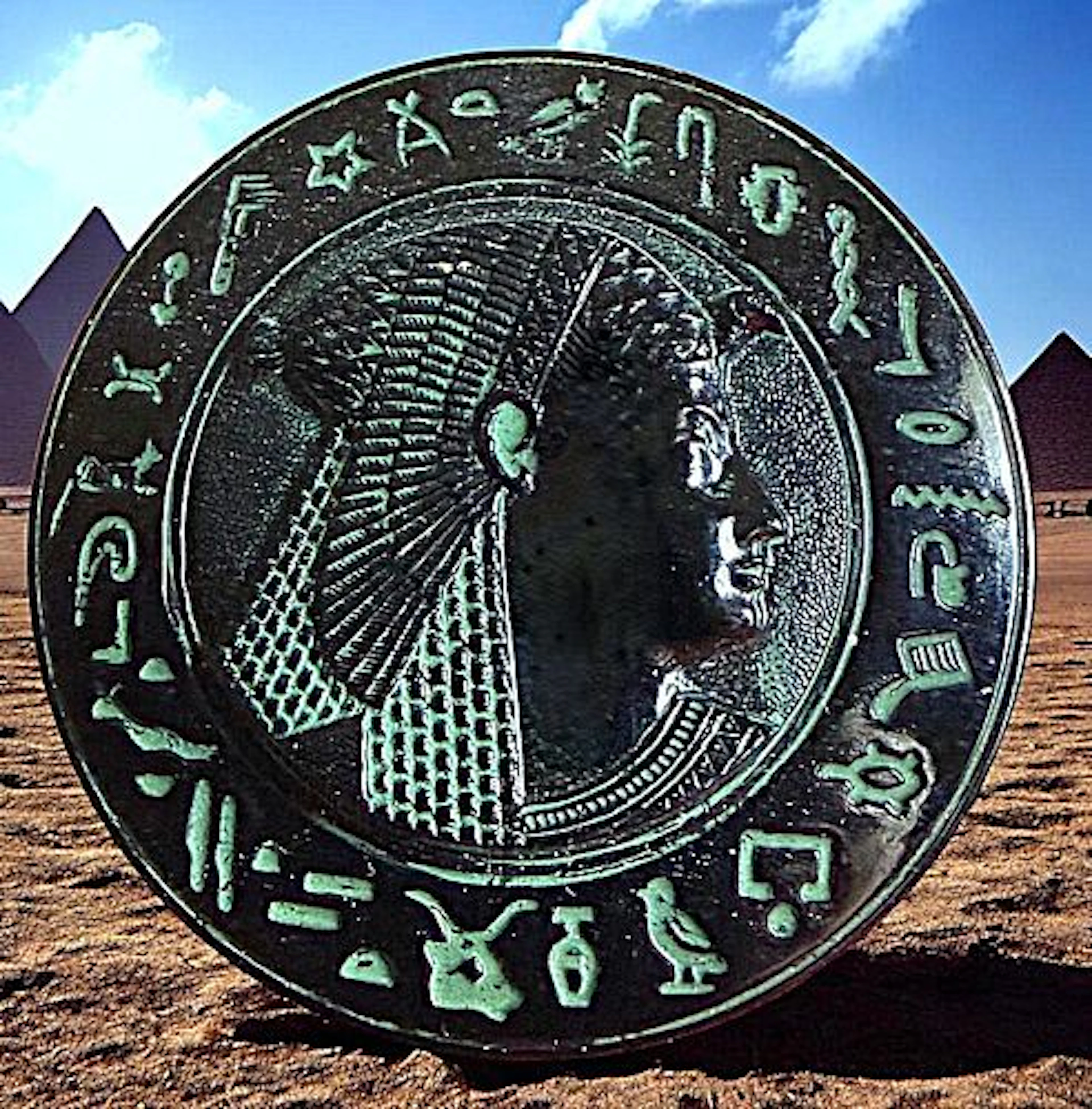 A DIVISION ONE PICTORIAL BLACK GLASS BUTTON