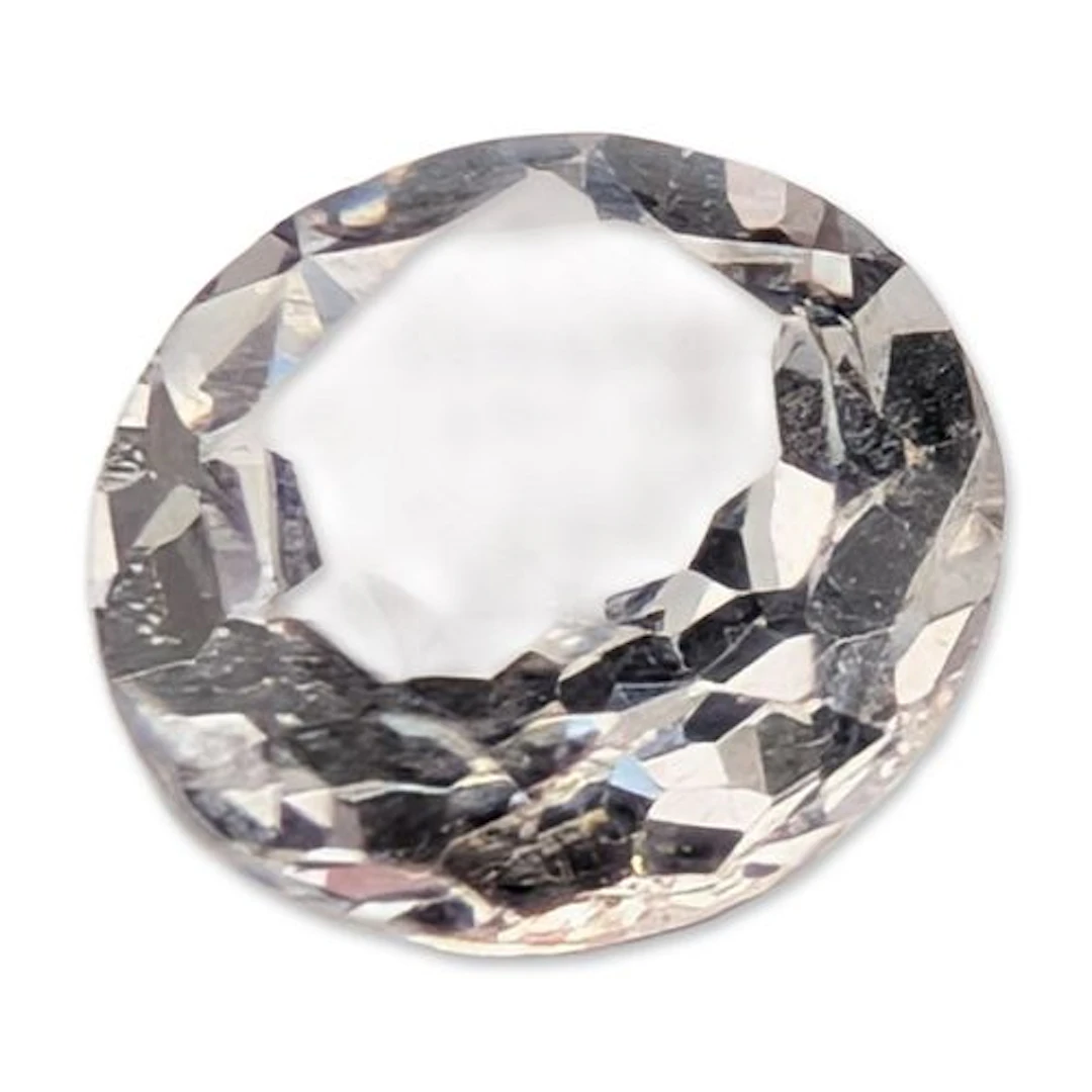 Oval Cut White Topaz Faceted Gemstone