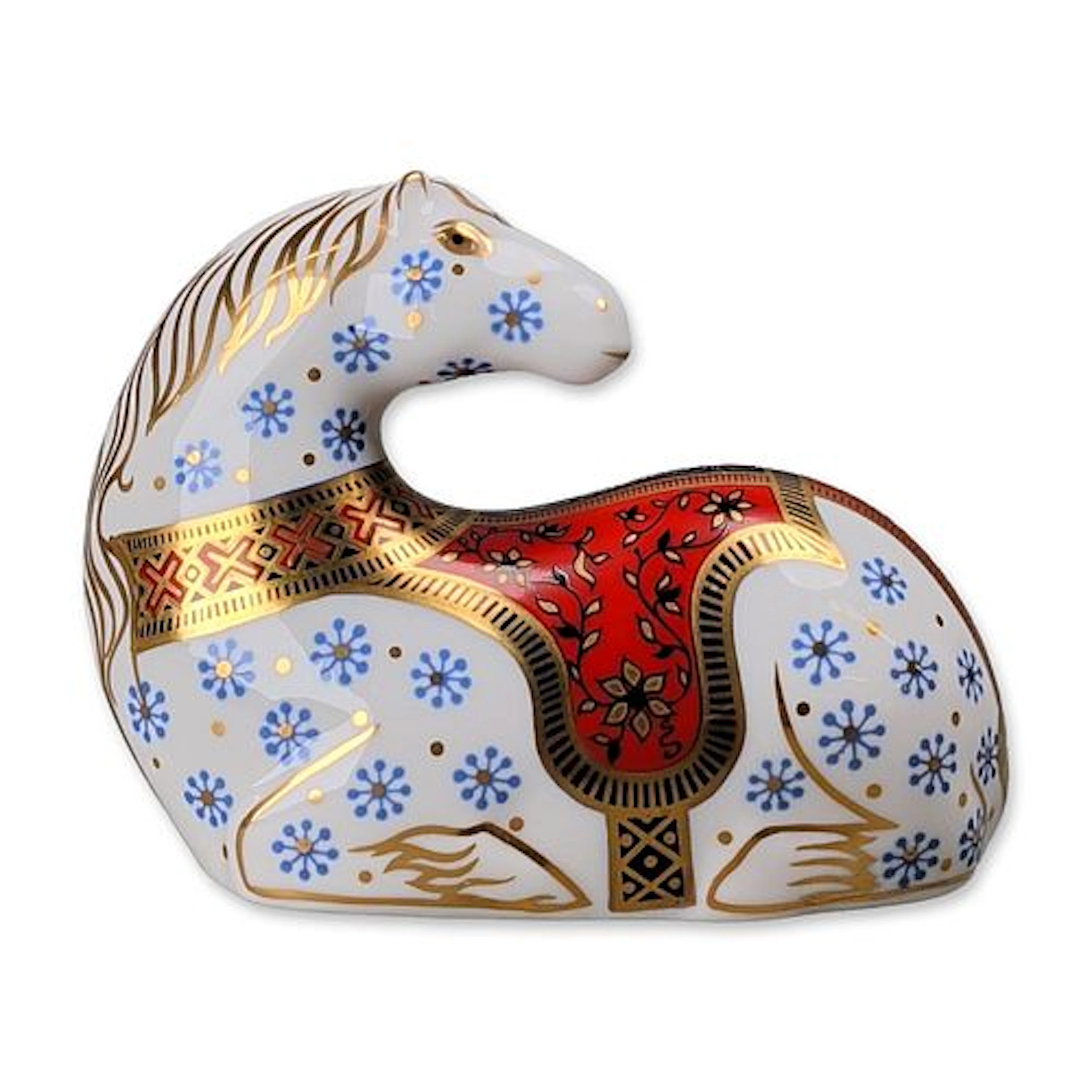 Royal Crown Derby Imari Horse Porcelain Figurine