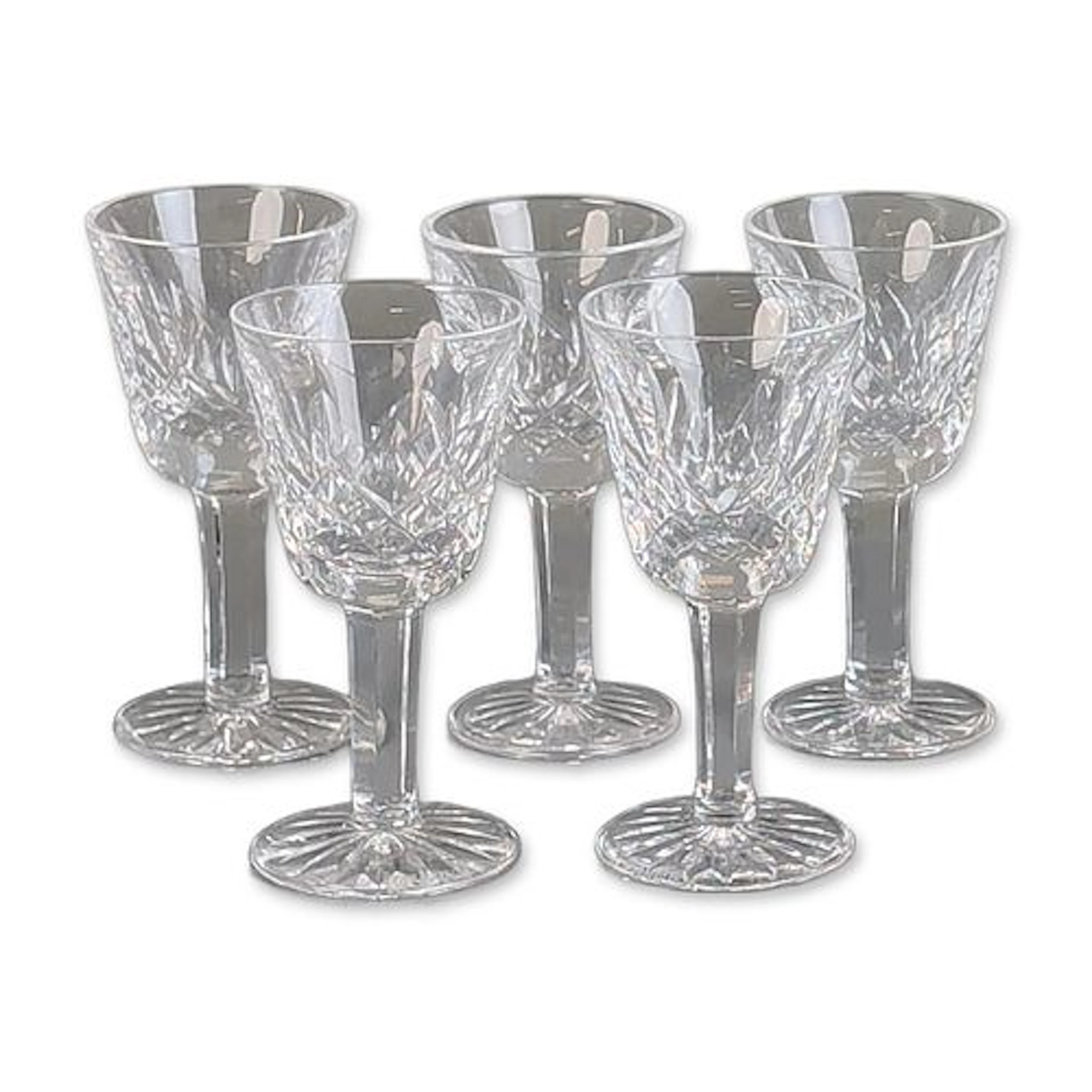 5pc Waterford Crystal Cordial Stems, Lismore