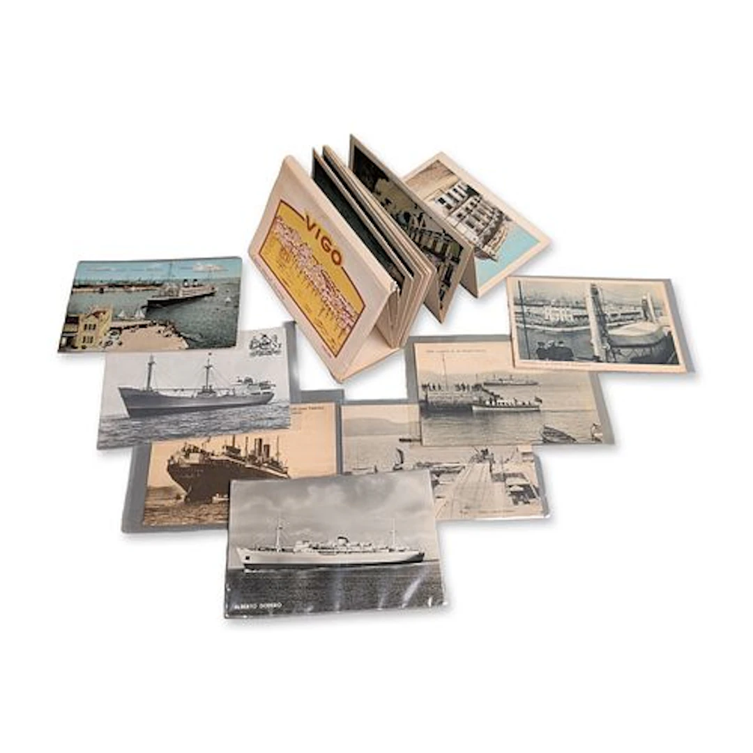 8pc Vigo Spain Souvenir Booklet and Maritime Postcard Collection