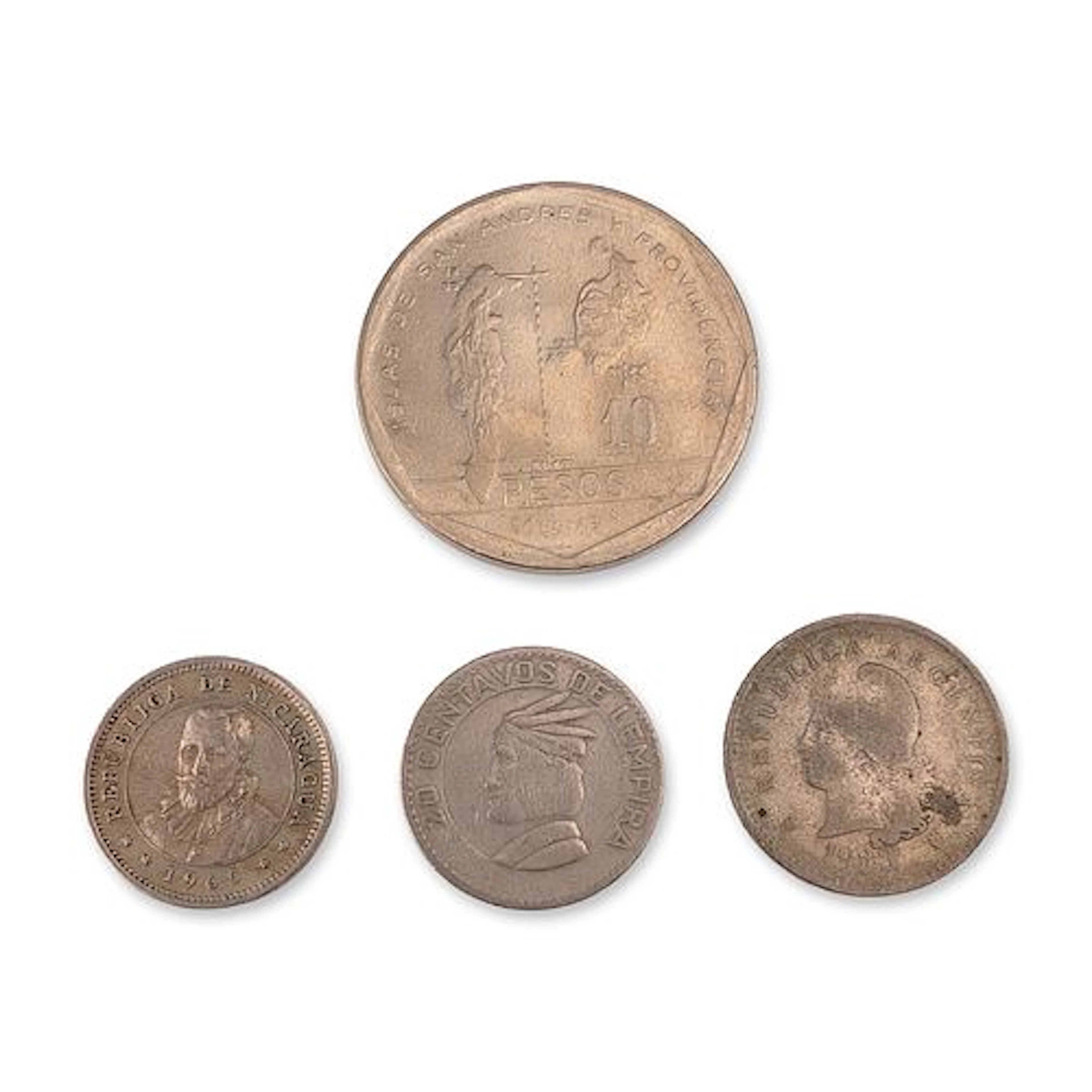 4pc Collection of Latin American Coins