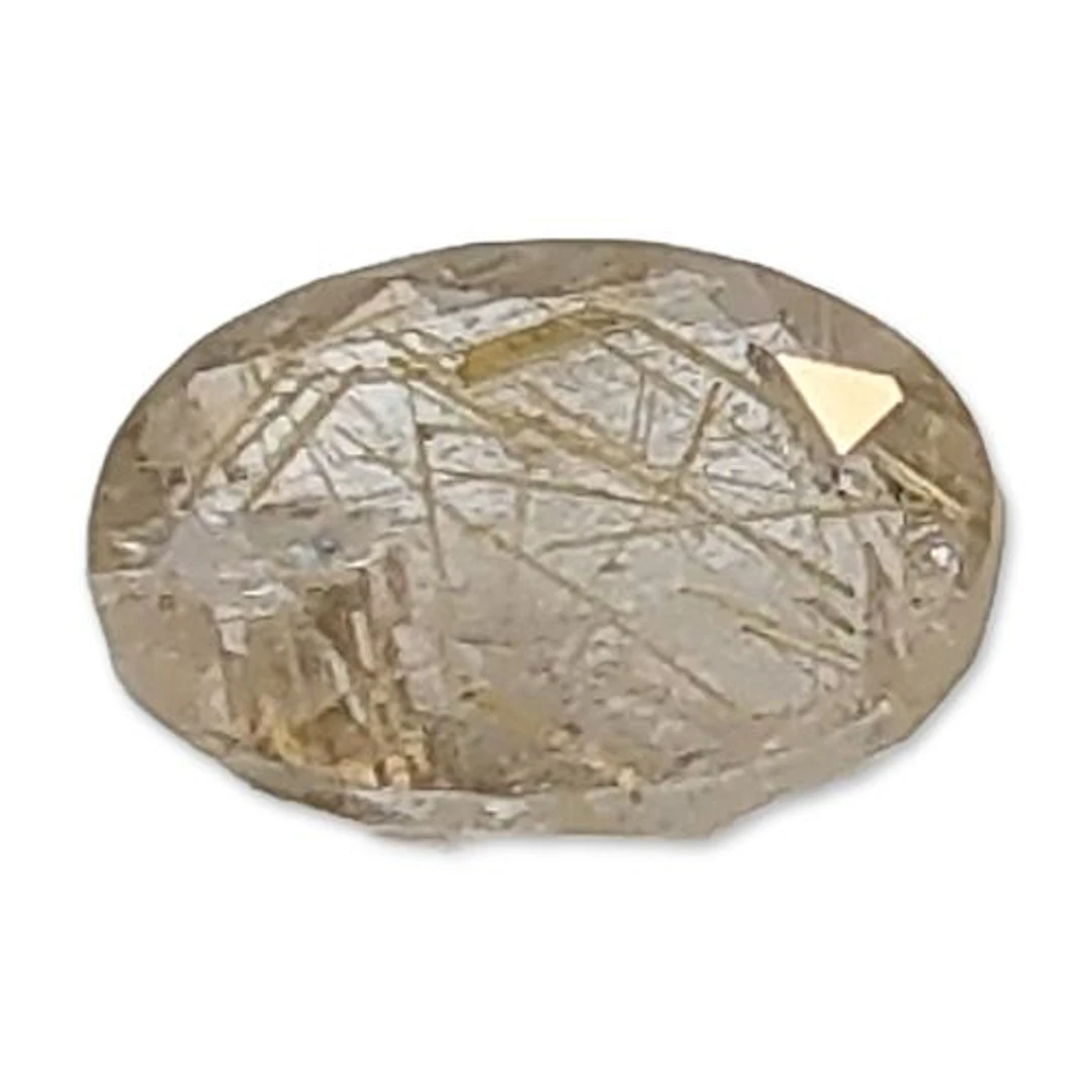 Golden Rutilated Quartz Faceted Gemstone