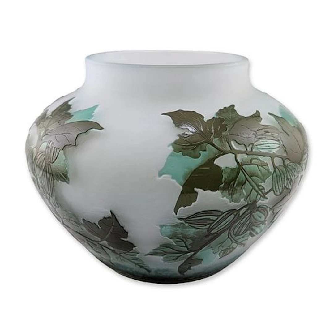After Emile Galle (French 1846-1904) Art Nouveau Cameo Glass Vase
