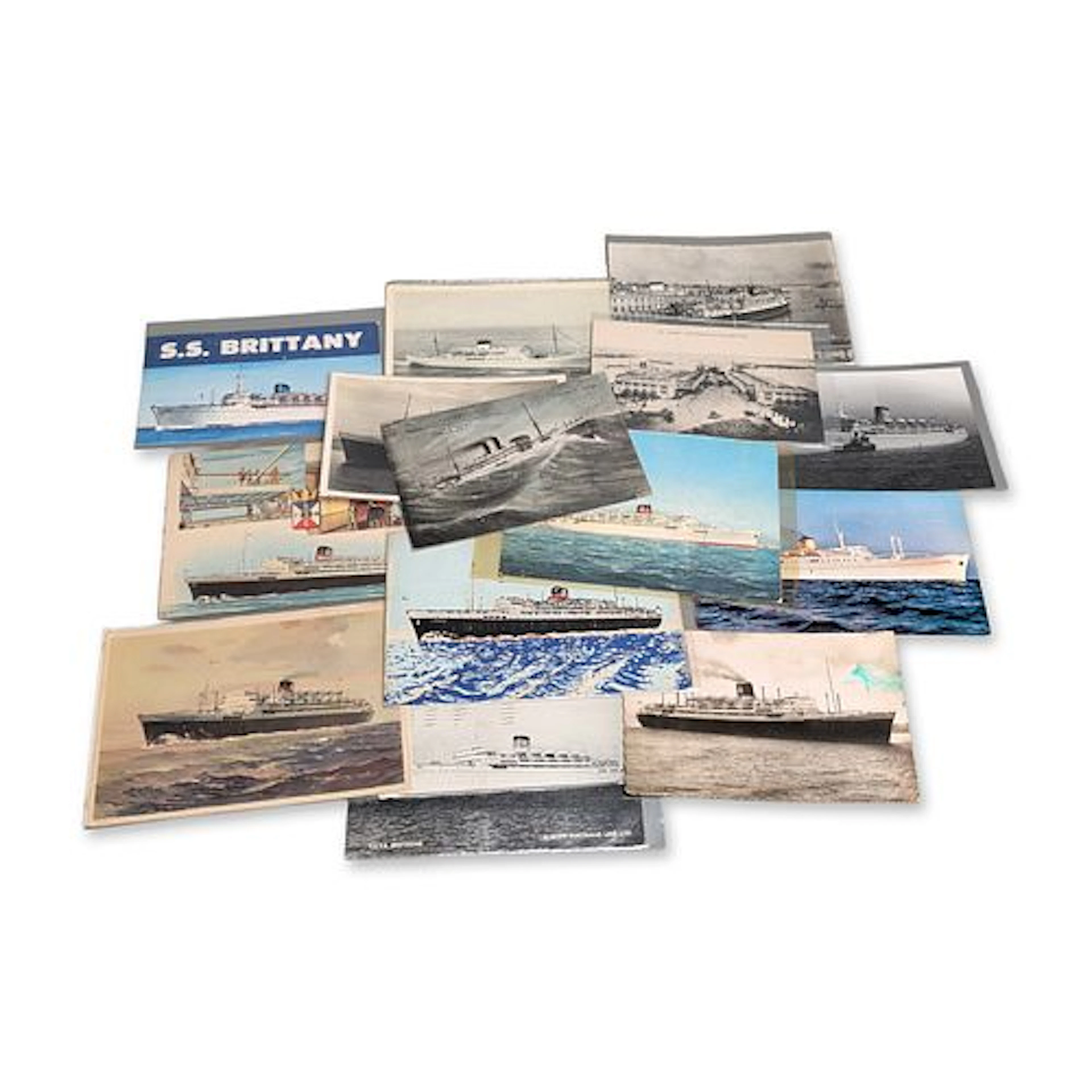14pc Collection of Mid-Century Maritime and Ocean Liner Postcards