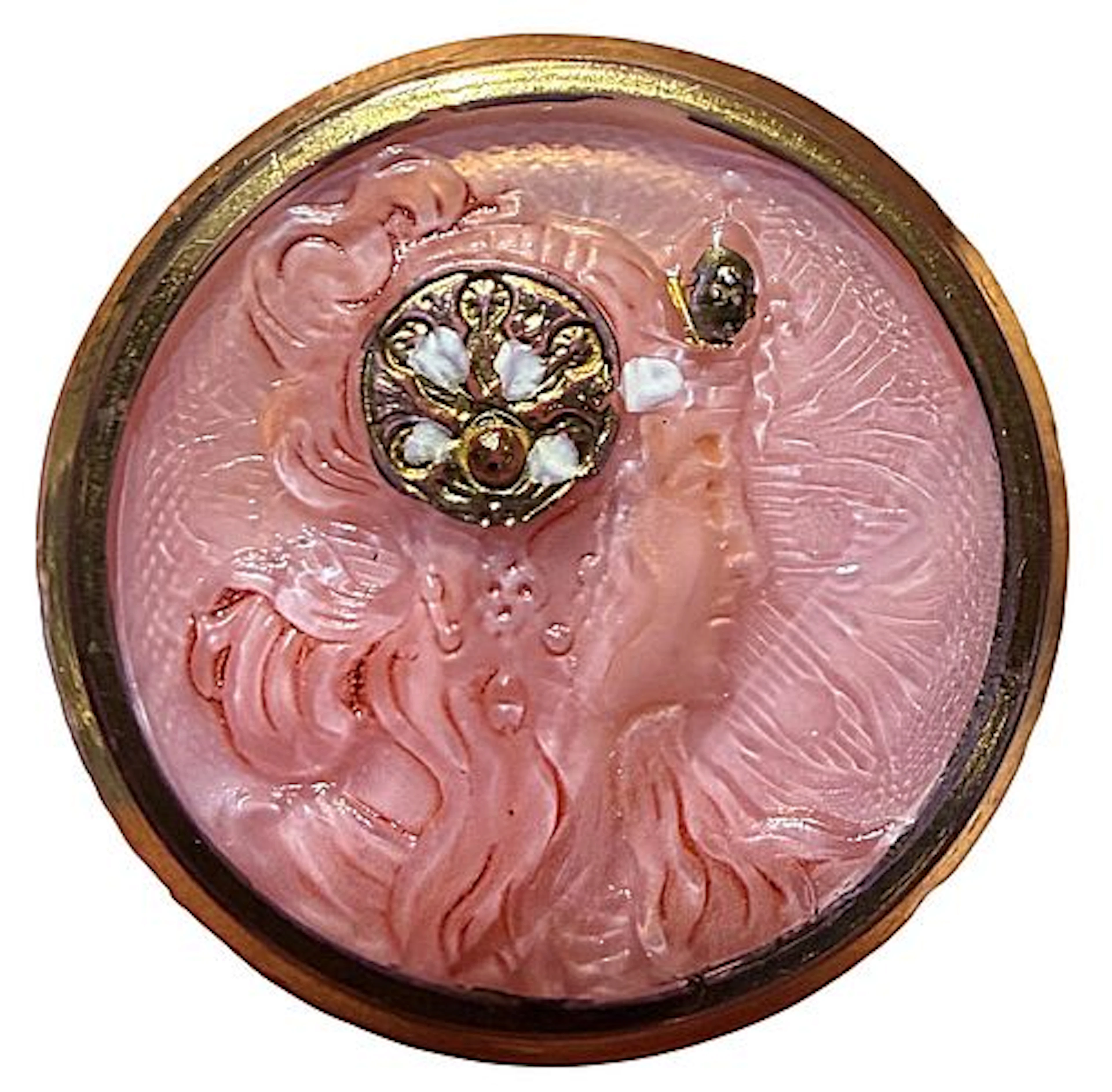 A DIVISIONJ ONE PICTORIAL GLASS BUTTON