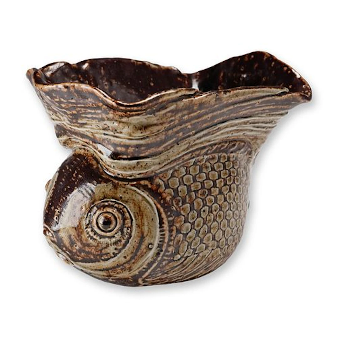 Mark V. Marshall for Martin Brothers Stoneware Fish Bowl, circa 1870s