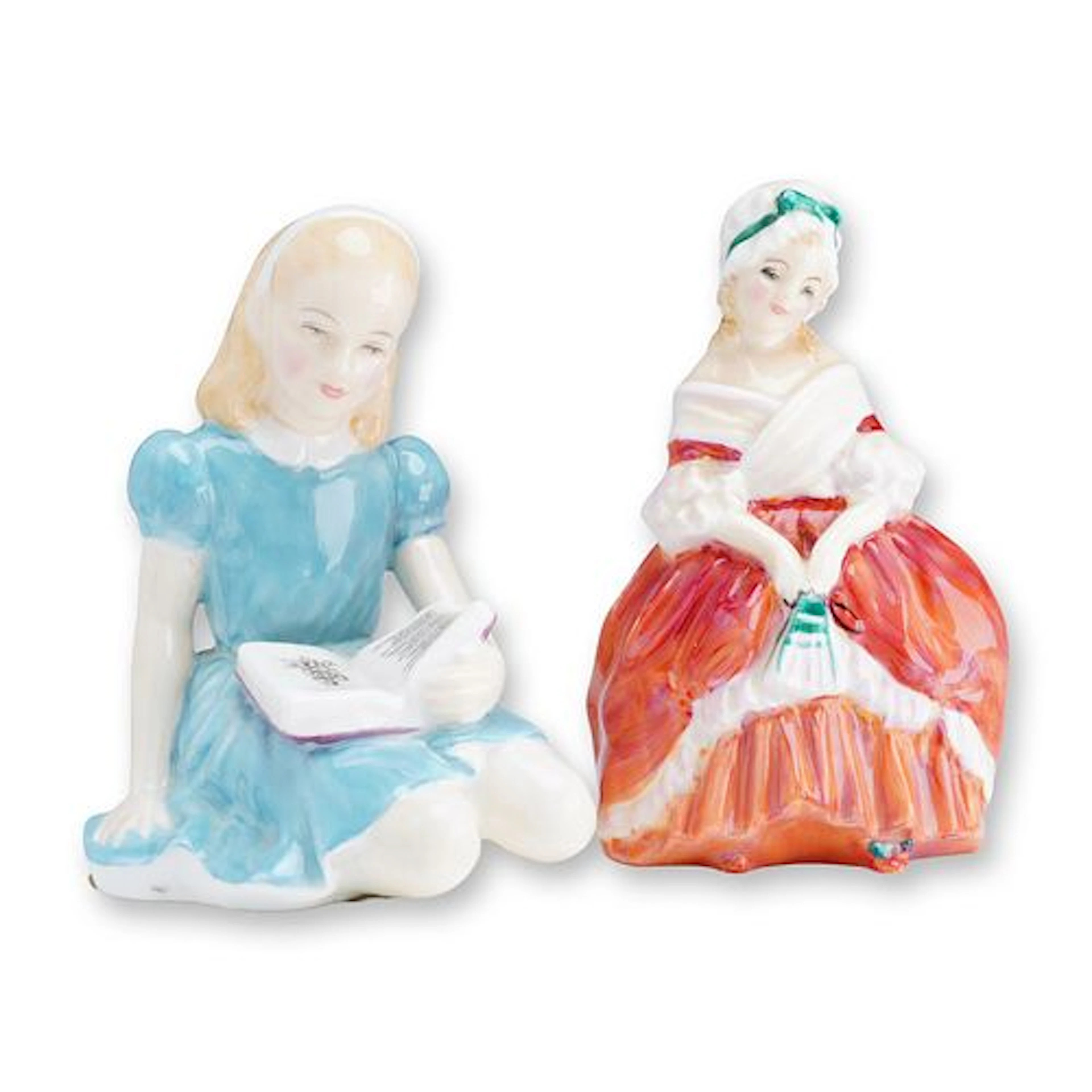 Royal Doulton Porcelain Figurines, Alice HN2158 and Peggy HN2038