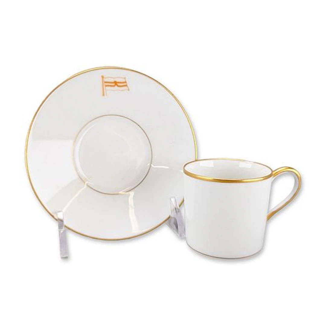 2pc Toyo Toki Kaisha Maritime Ocean Liner Demitasse Cup and Saucer
