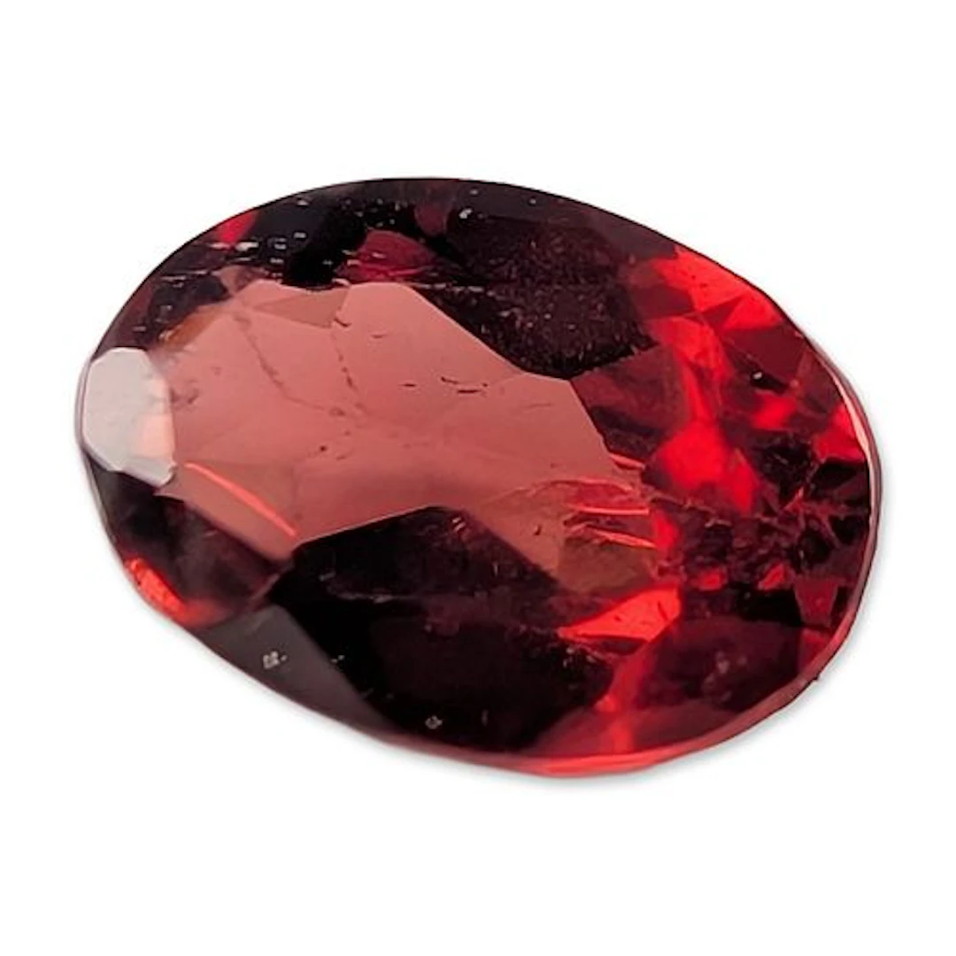Oval Mixed Cut Red Garnet Gemstone